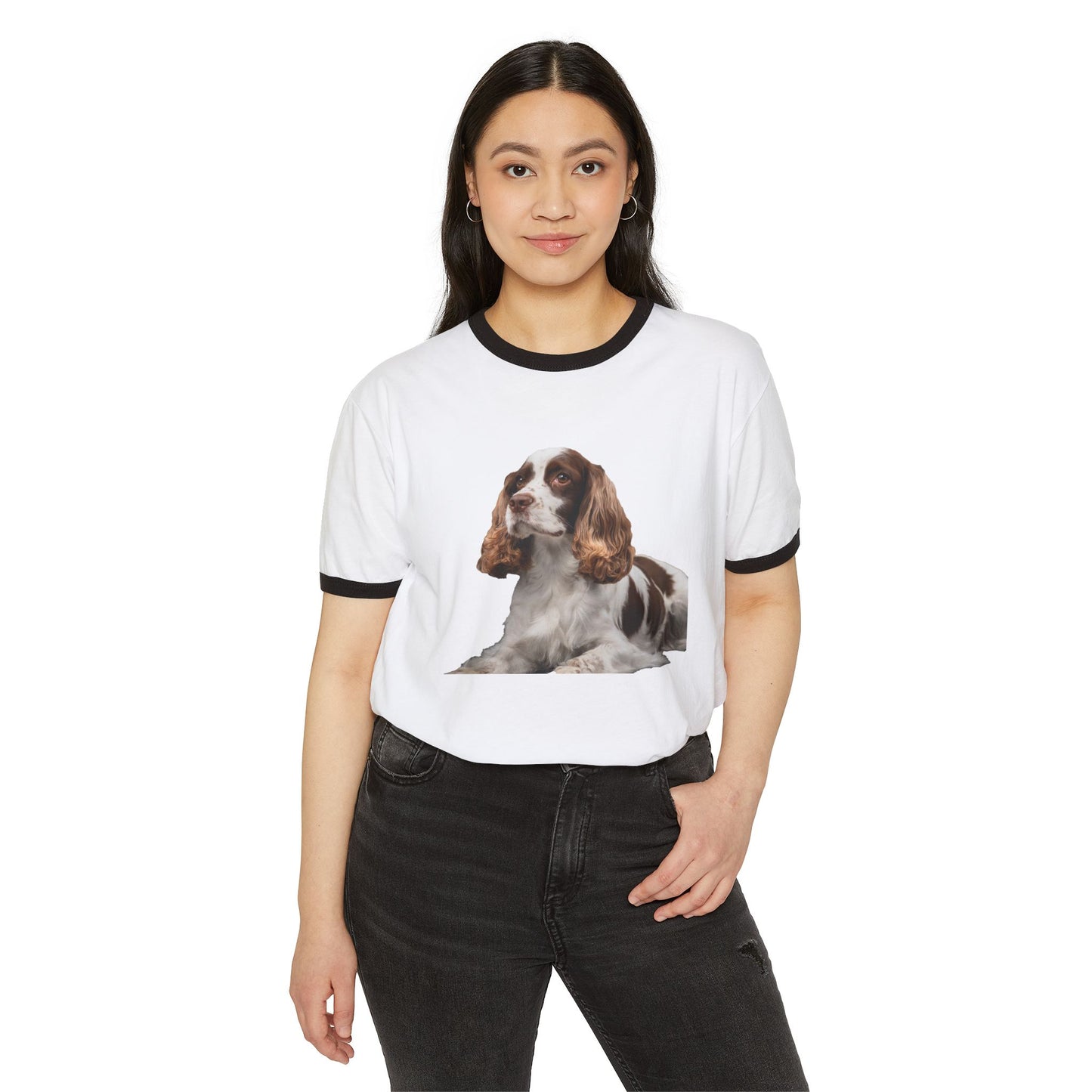 French Spaniel Classic Cotton Ringer T-Shirt