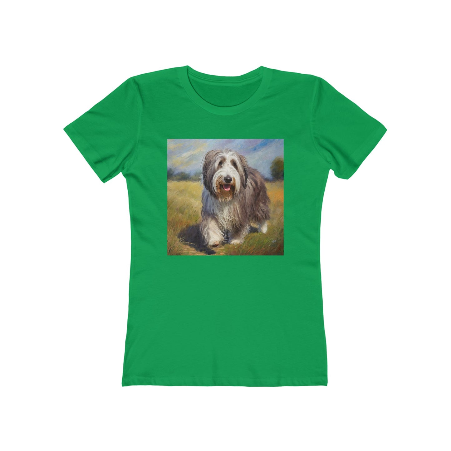 Bearded Collie Charm Women's Slim Fitted Tee