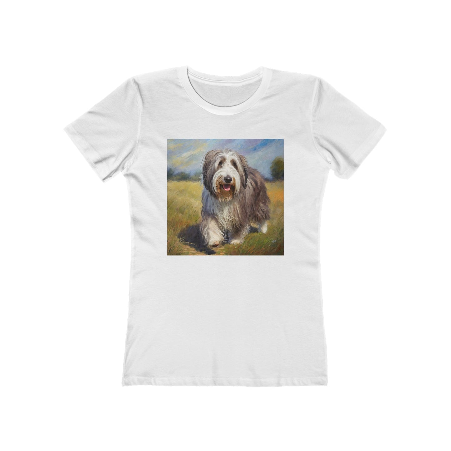 Bearded Collie Charm Women's Slim Fitted Tee