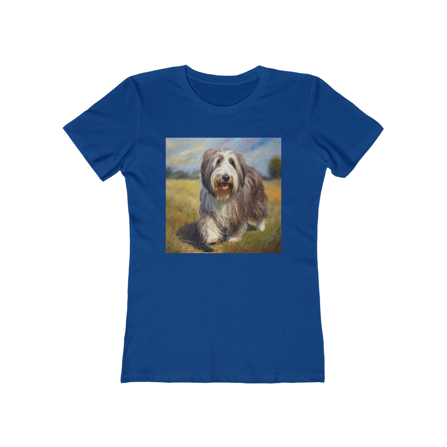 Bearded Collie Charm Women's Slim Fitted Tee