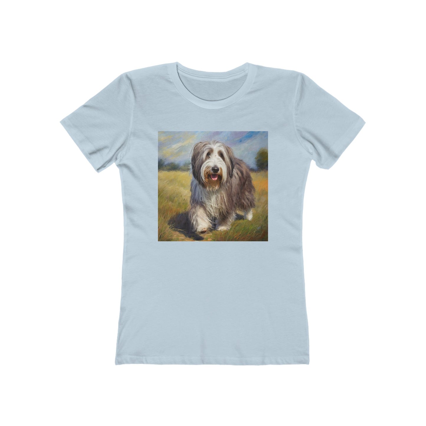 Bearded Collie Charm Women's Slim Fitted Tee