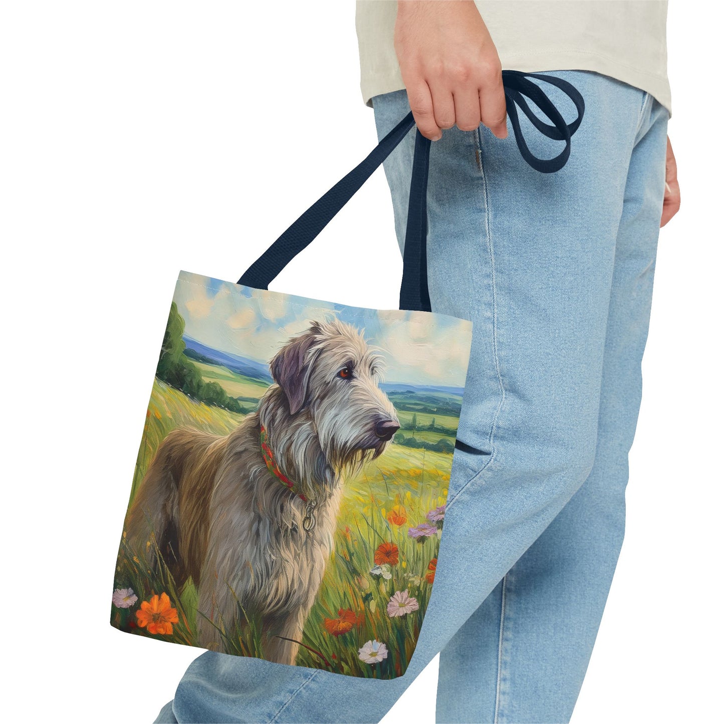 Irish Wolfhound Polyester Tote Bag (AOP)