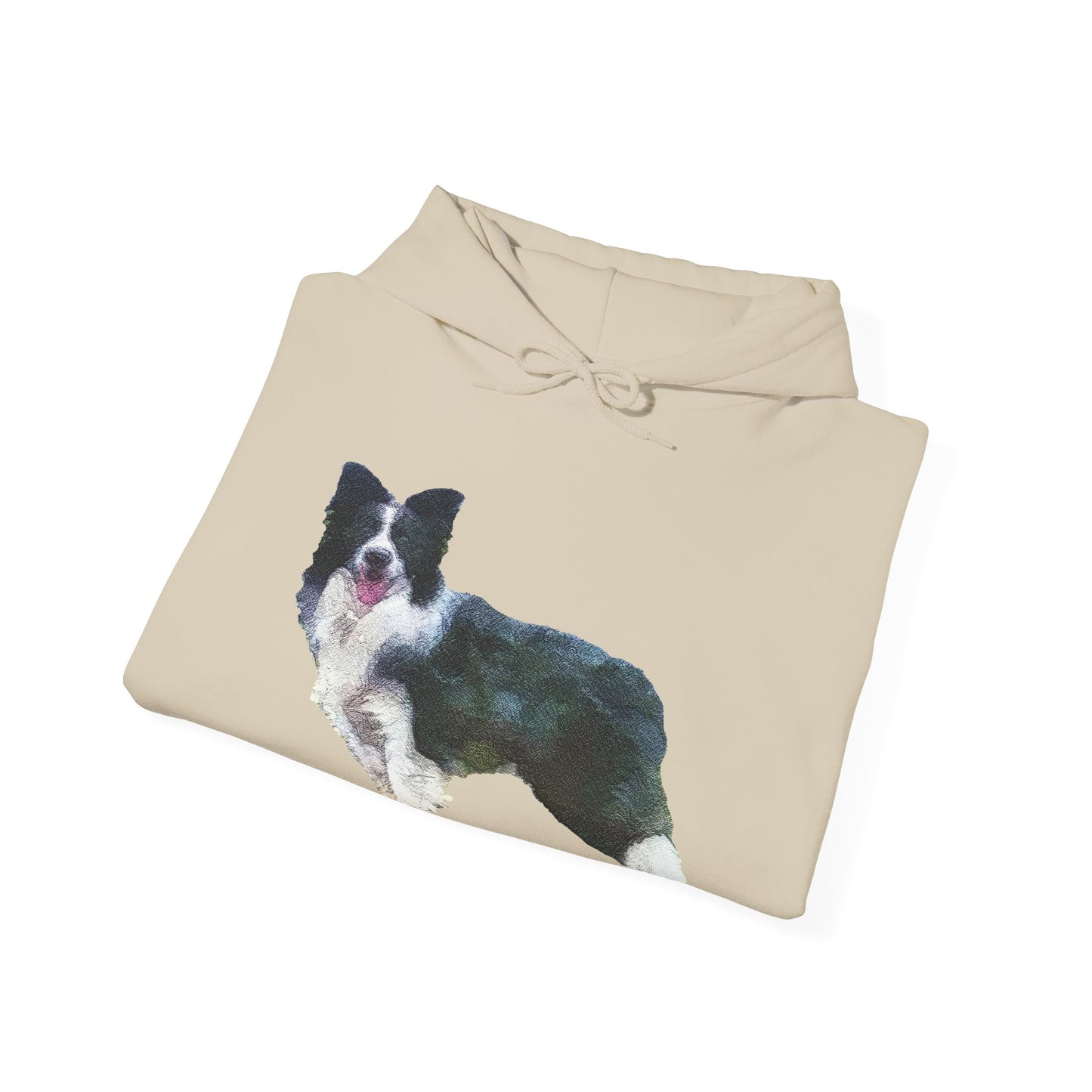 Border Collie 'Andrew' Unisex 50/50 Hooded Sweatshirt