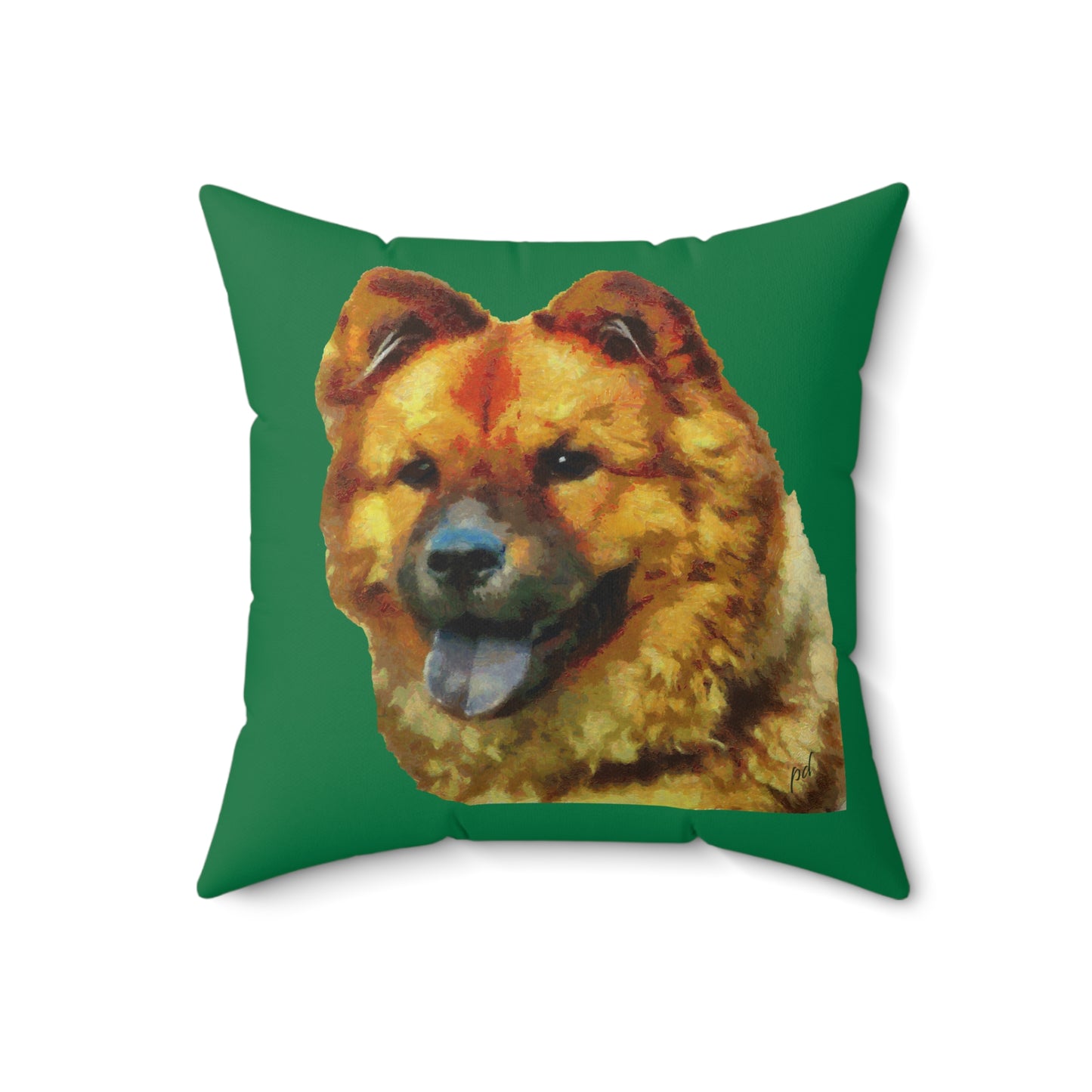 Chow 'Chung' Spun Polyester Throw Pillow