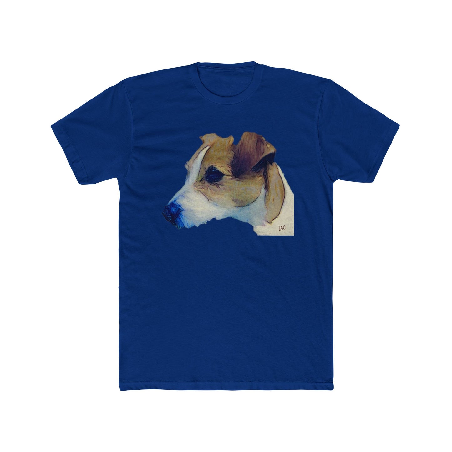 Parson Jack Russell Terrier - Men's Fitted Cotton Crew Tee