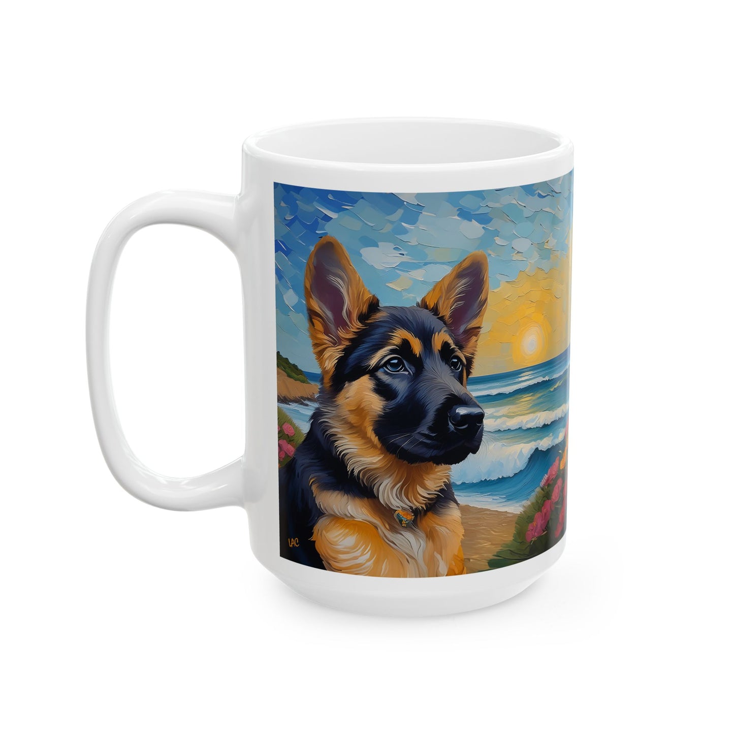 German Shepherd Puppy Ceramic Mug 11oz