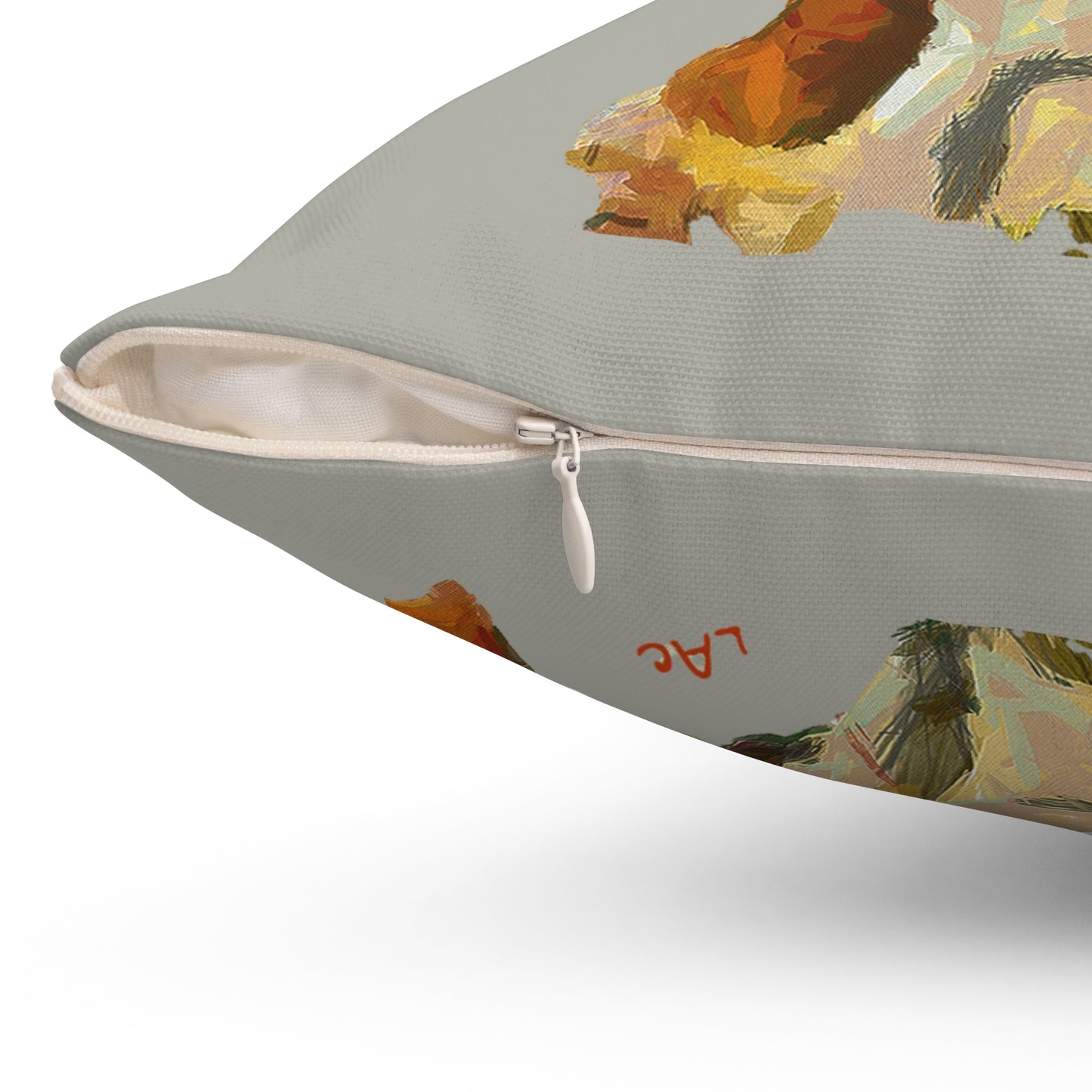 Basset Hound 'Lautrec' Spun Polyester Throw Pillow