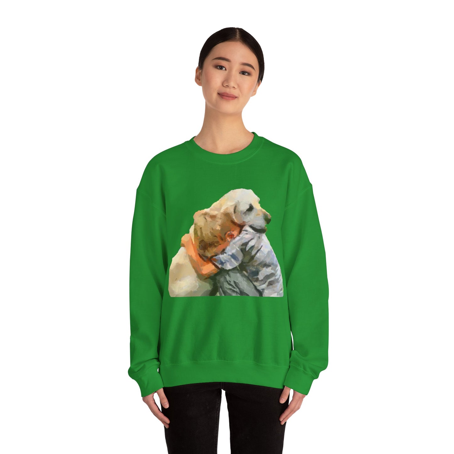 Yellow Labrador Retriever Unisex Crewneck Sweatshirt