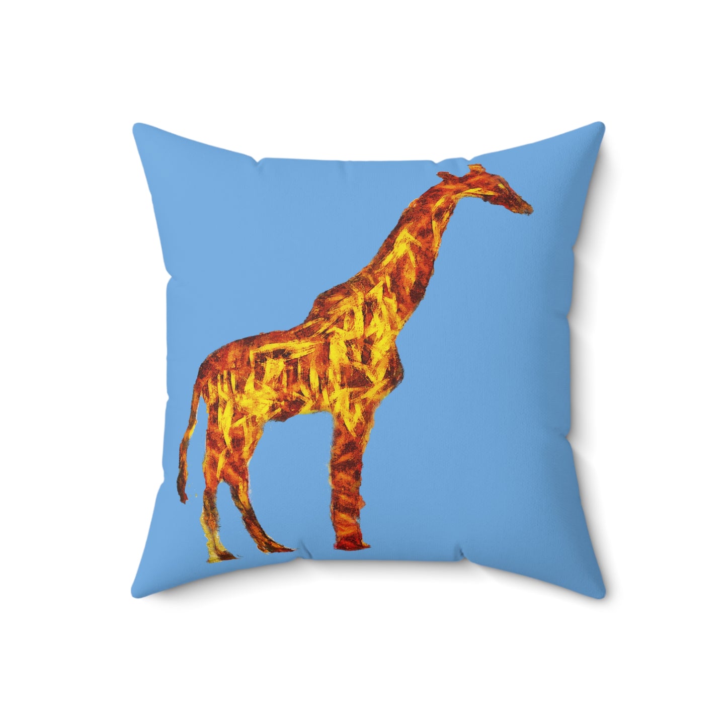Giraffe 'Camile' Spun Polyester Throw Pillow