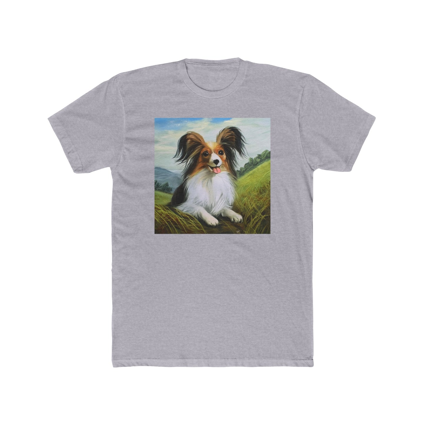 Papillon #2 - Mens Fitted Cotton Crew Tee