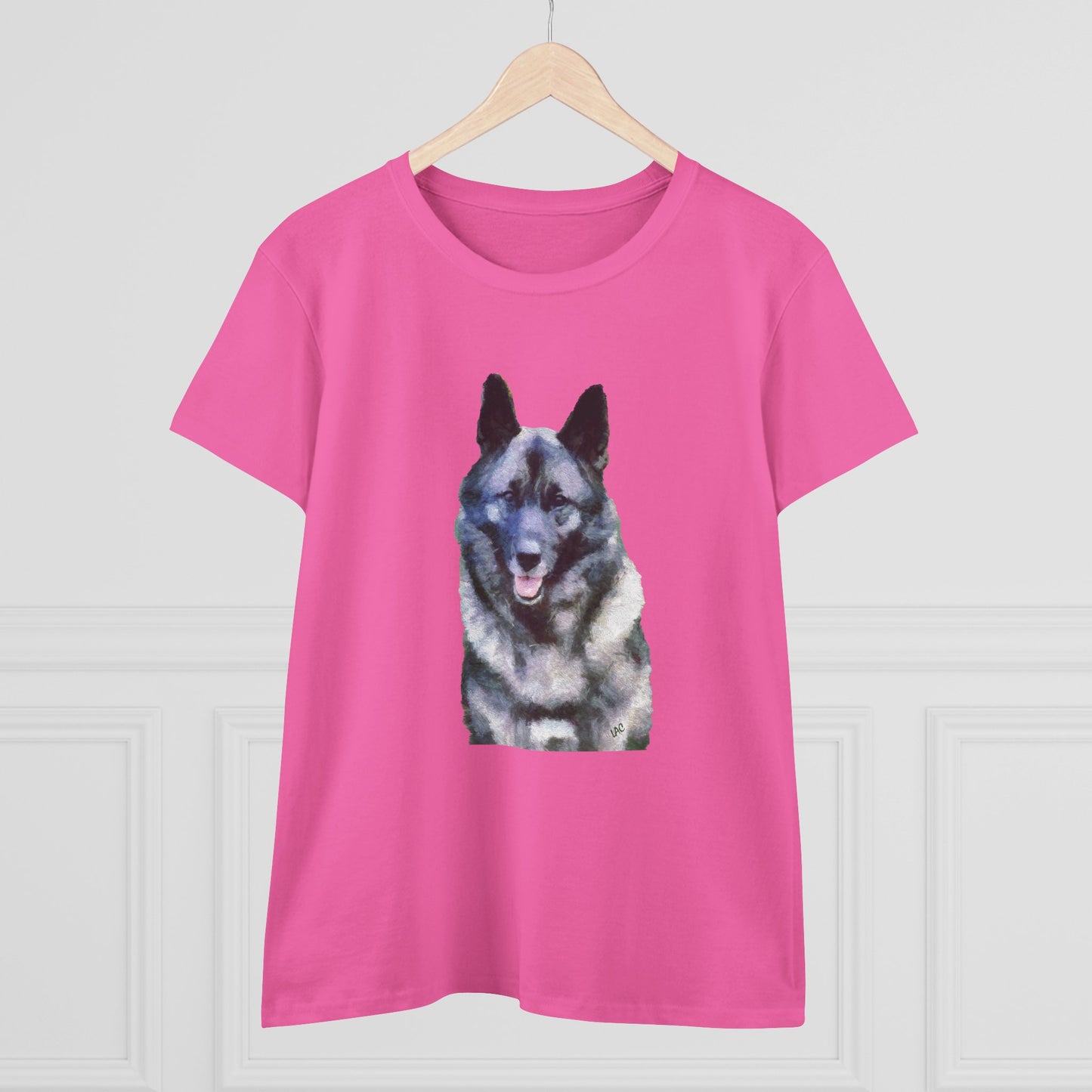 Norwegian Elkhound Women's Midweight Cotton Tee