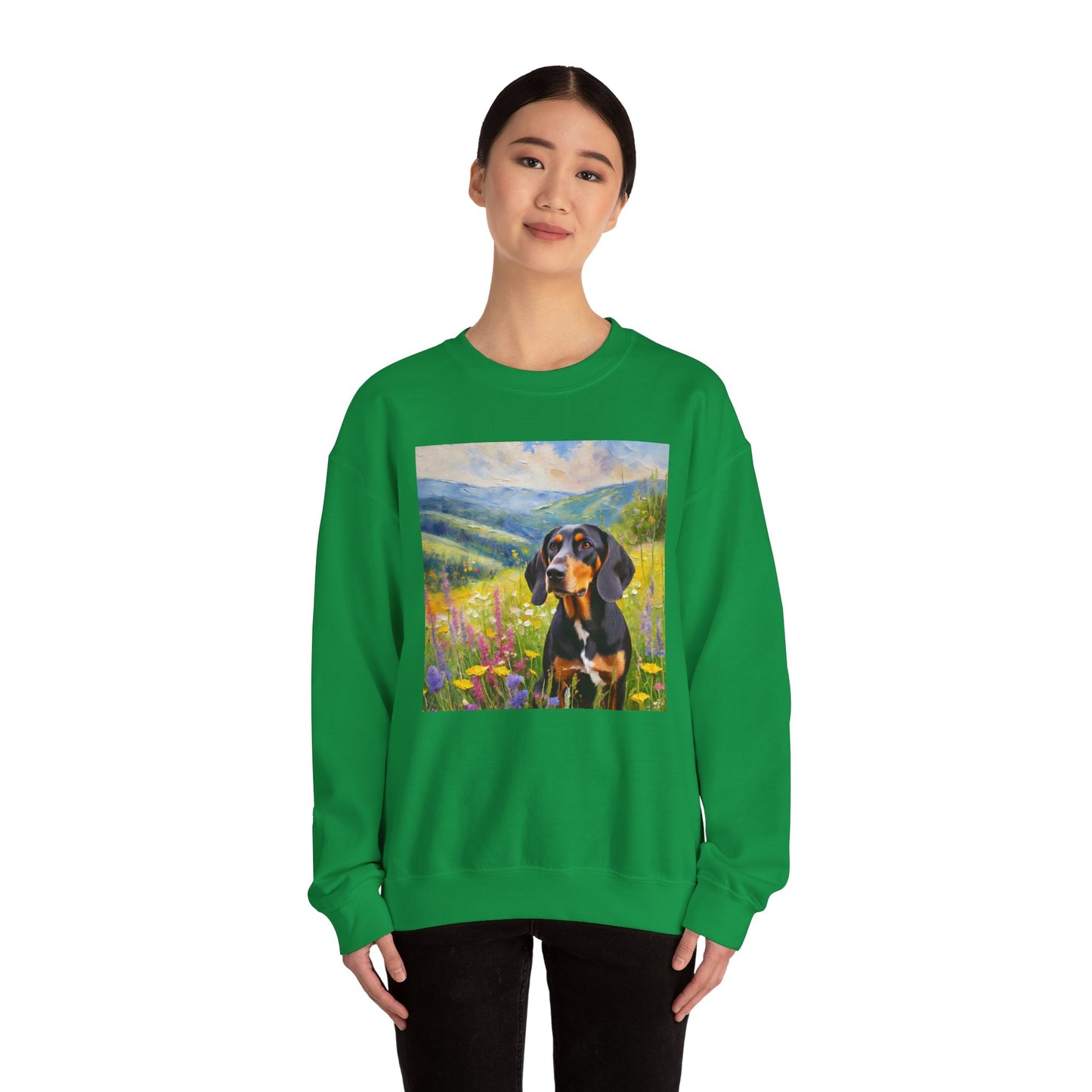 Black & Tan Coonhound Unisex 50/50 Crewneck Sweatshirt