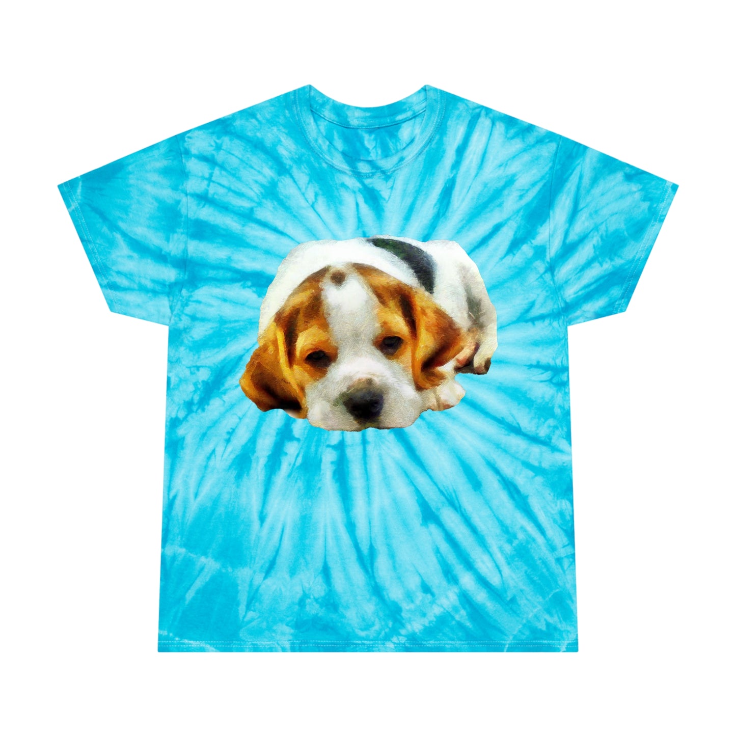 English Foxhound 'Sasha' Unisex Cotton - Tie-Dye Tee, Cyclone