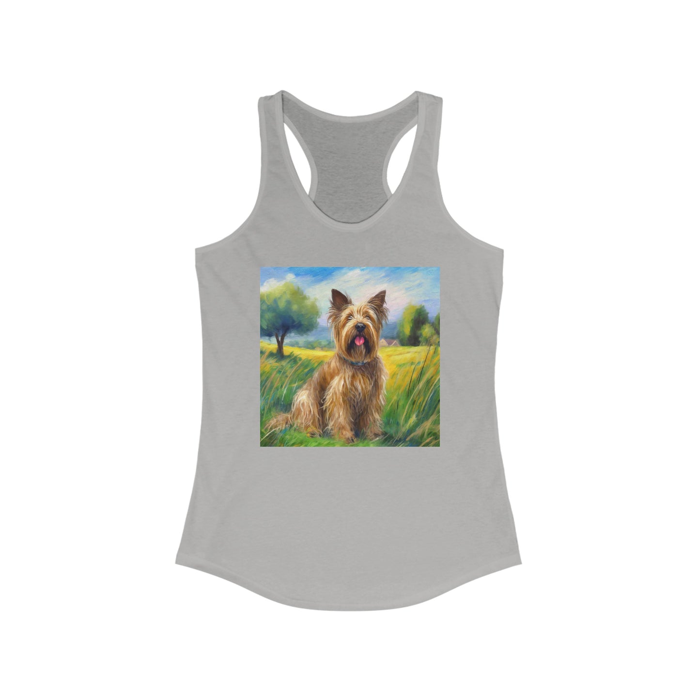 Elegance Embodied Briard Women's Racerback Tank Top