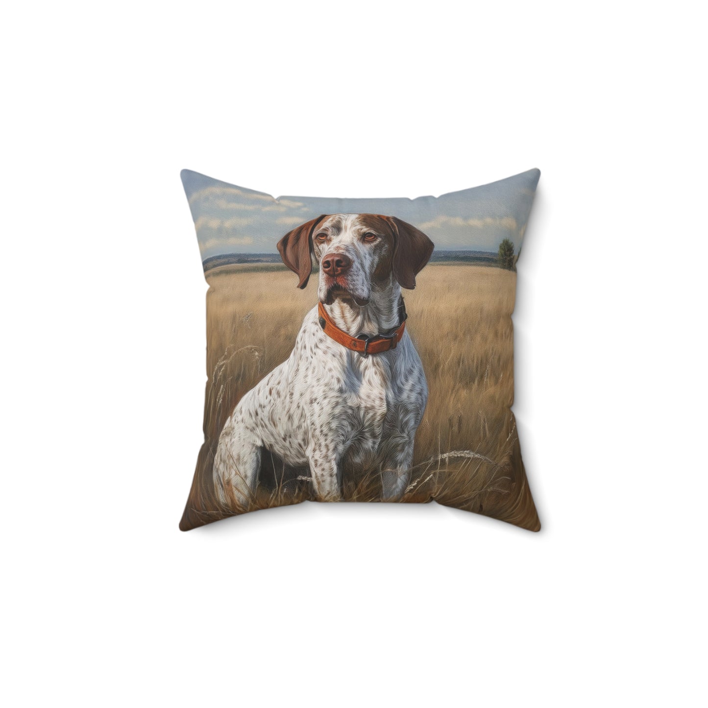 Braque du Bourbonnais Spun Polyester Throw Pillow
