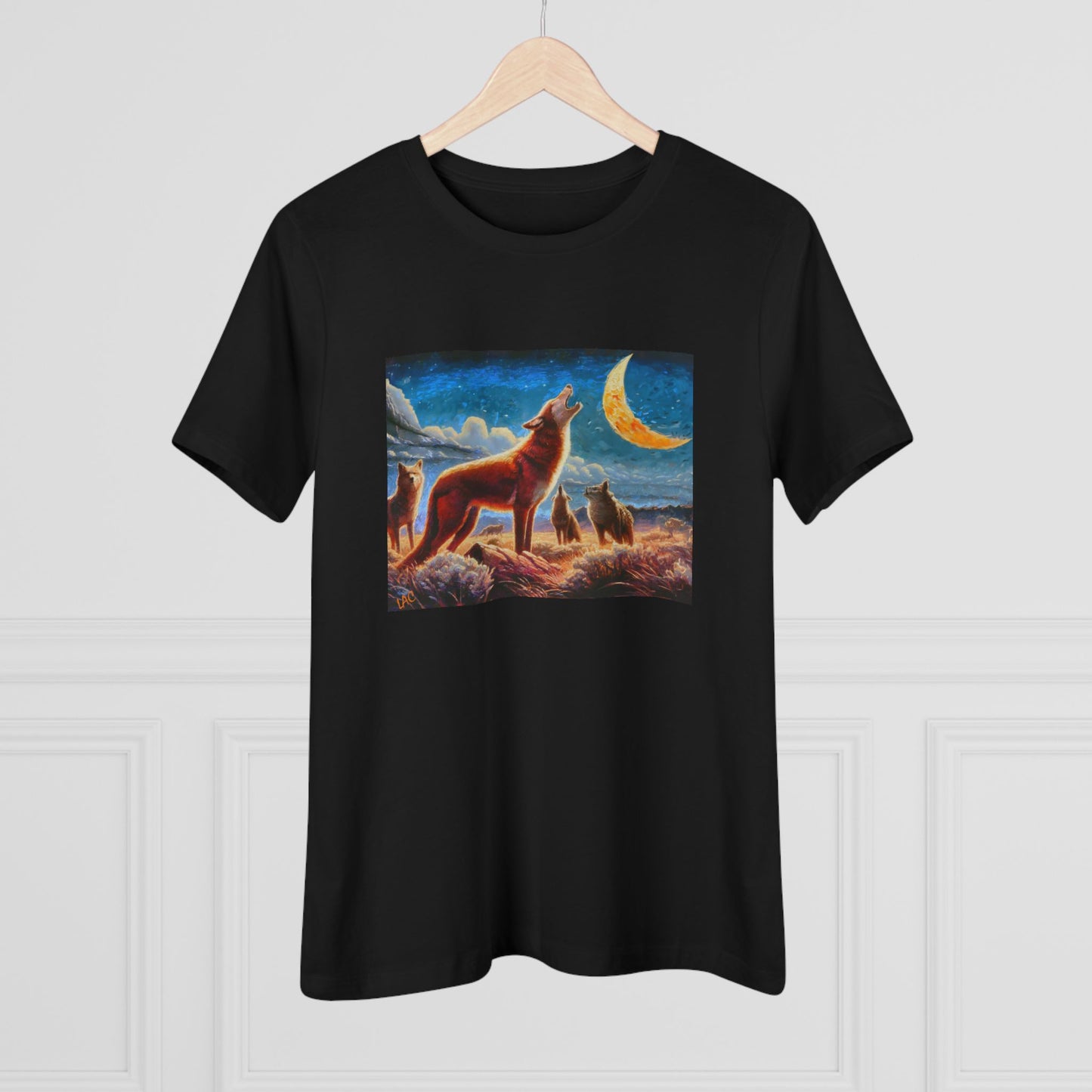 Coyotees in Moonlight Women's Relaxed Fit Cotton Tee