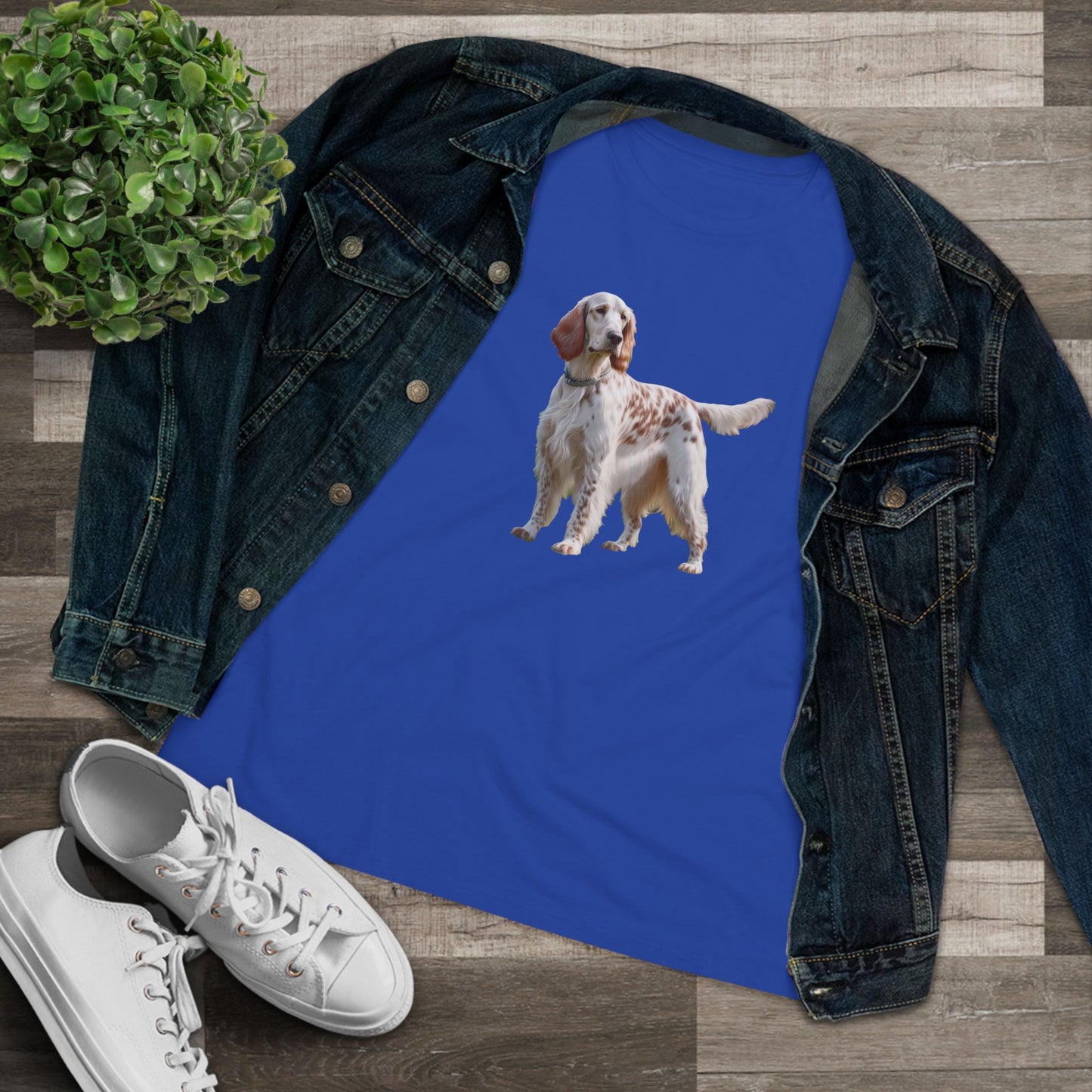 English Setter #4 - Women's Relaxed Fit Cotton Tee