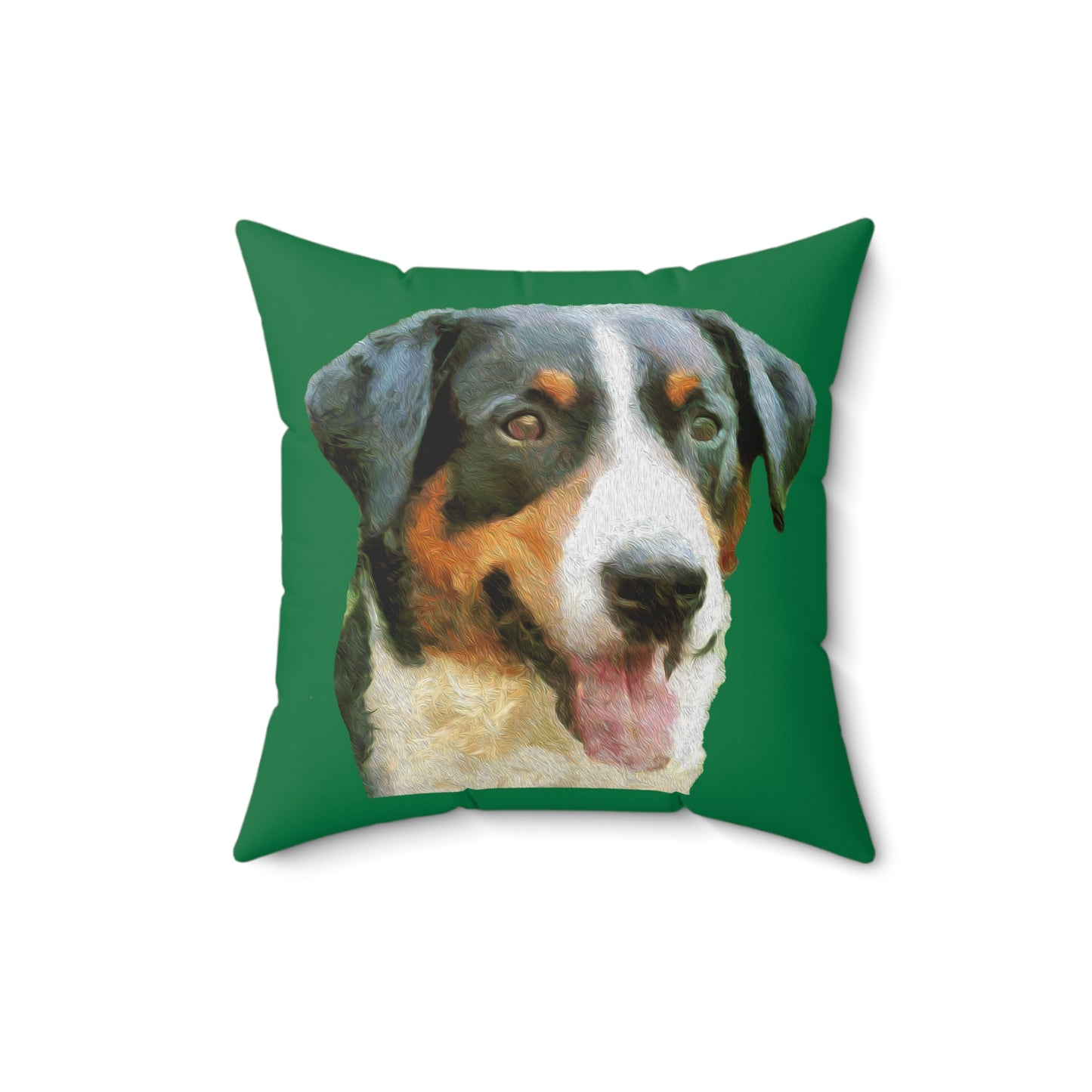 Appenzeller Sennenhund Spun Polyester Throw Pillow