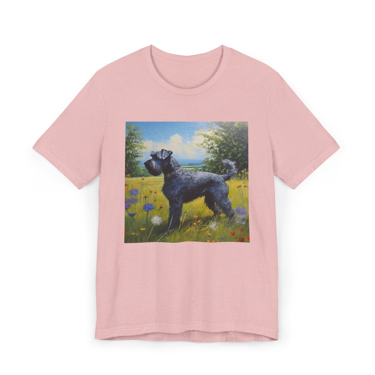 Charming Kerry Blue Terrier Unisex Lightweight Jersey T-Shirt