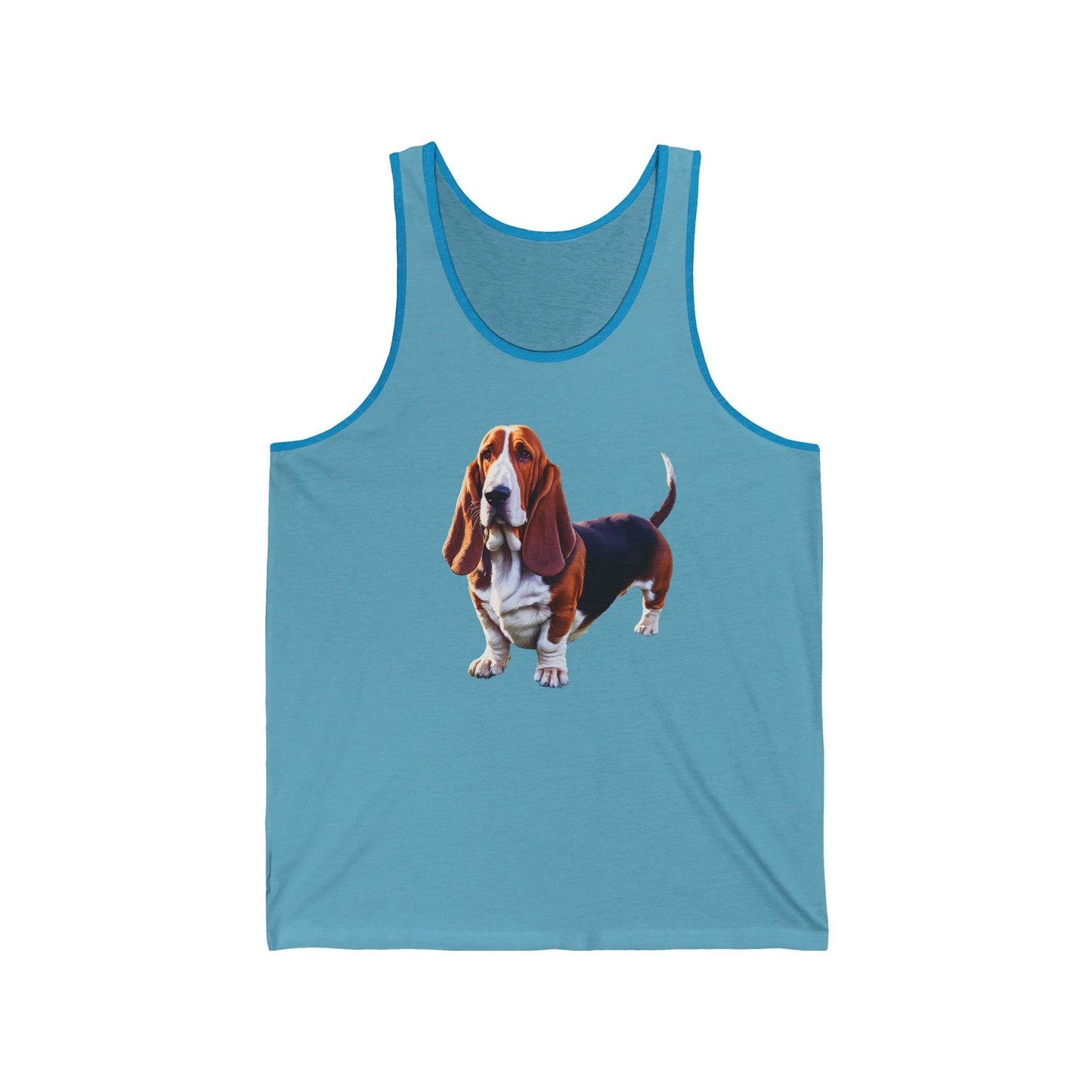 Basset Hound Unisex Jersey Tank Top – A Touch of Canine Elegance