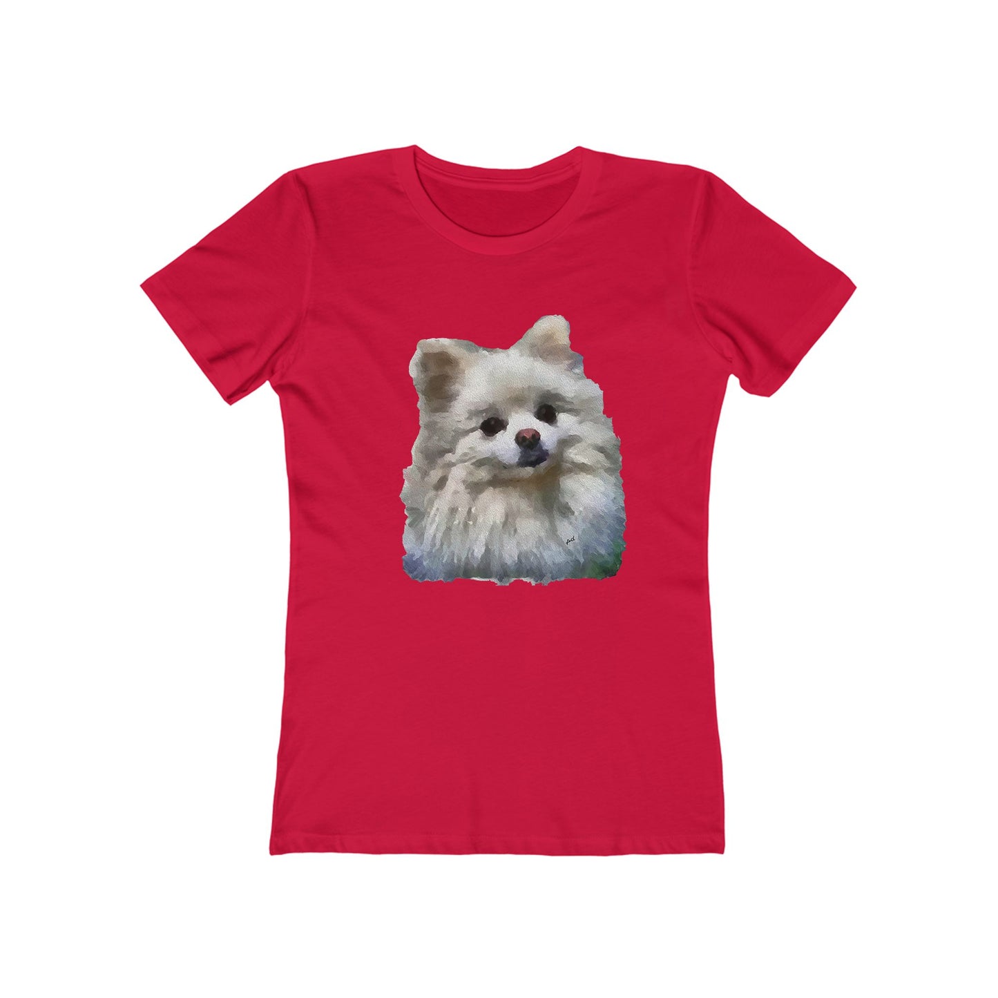 Pomeranian 'Snowball' Women's Slim Fit T-Shirt
