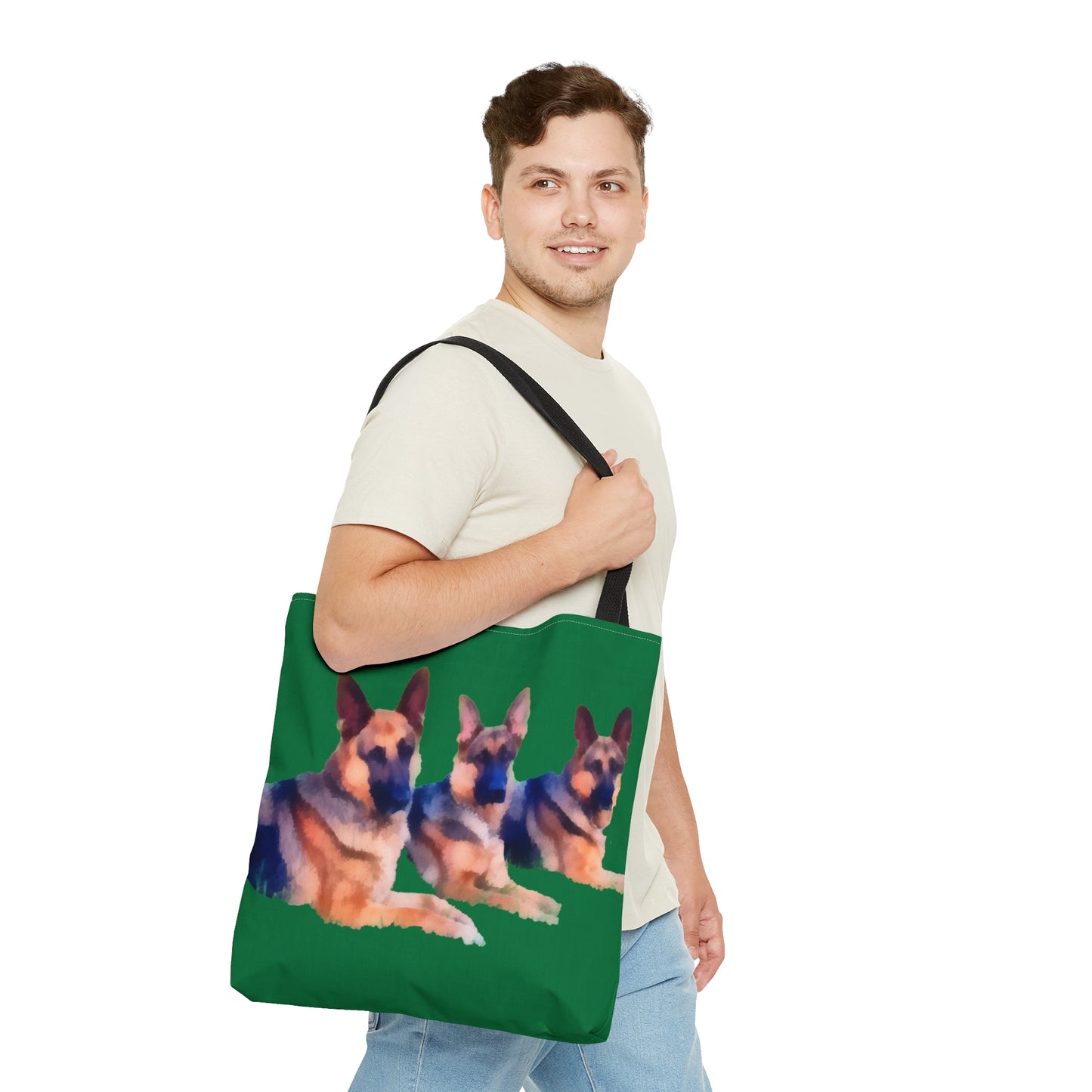 Majestic German Shepherd 'Trio' Artistic Painting Tote Bag