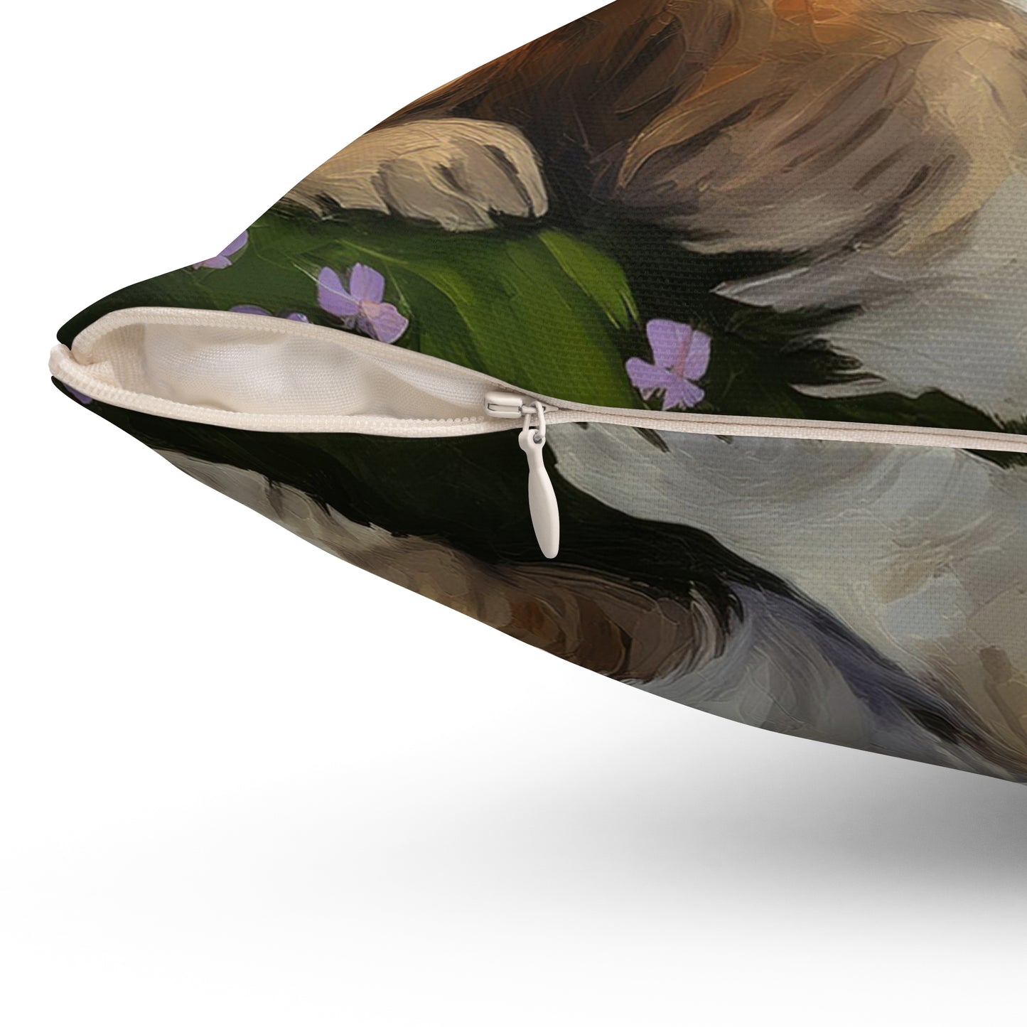 Lhasa Apso Spun Polyester Throw Pillow