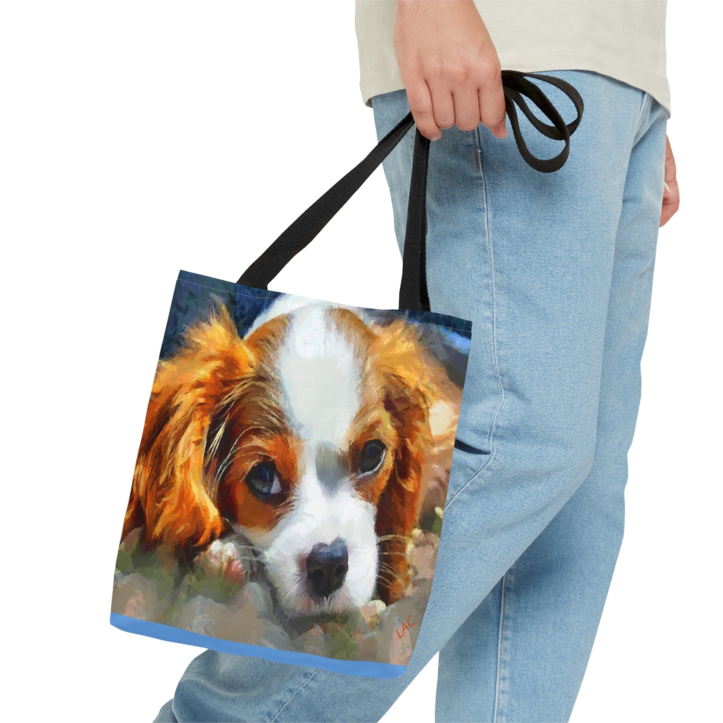 Cavalier King Charles Puppy Tote Bag