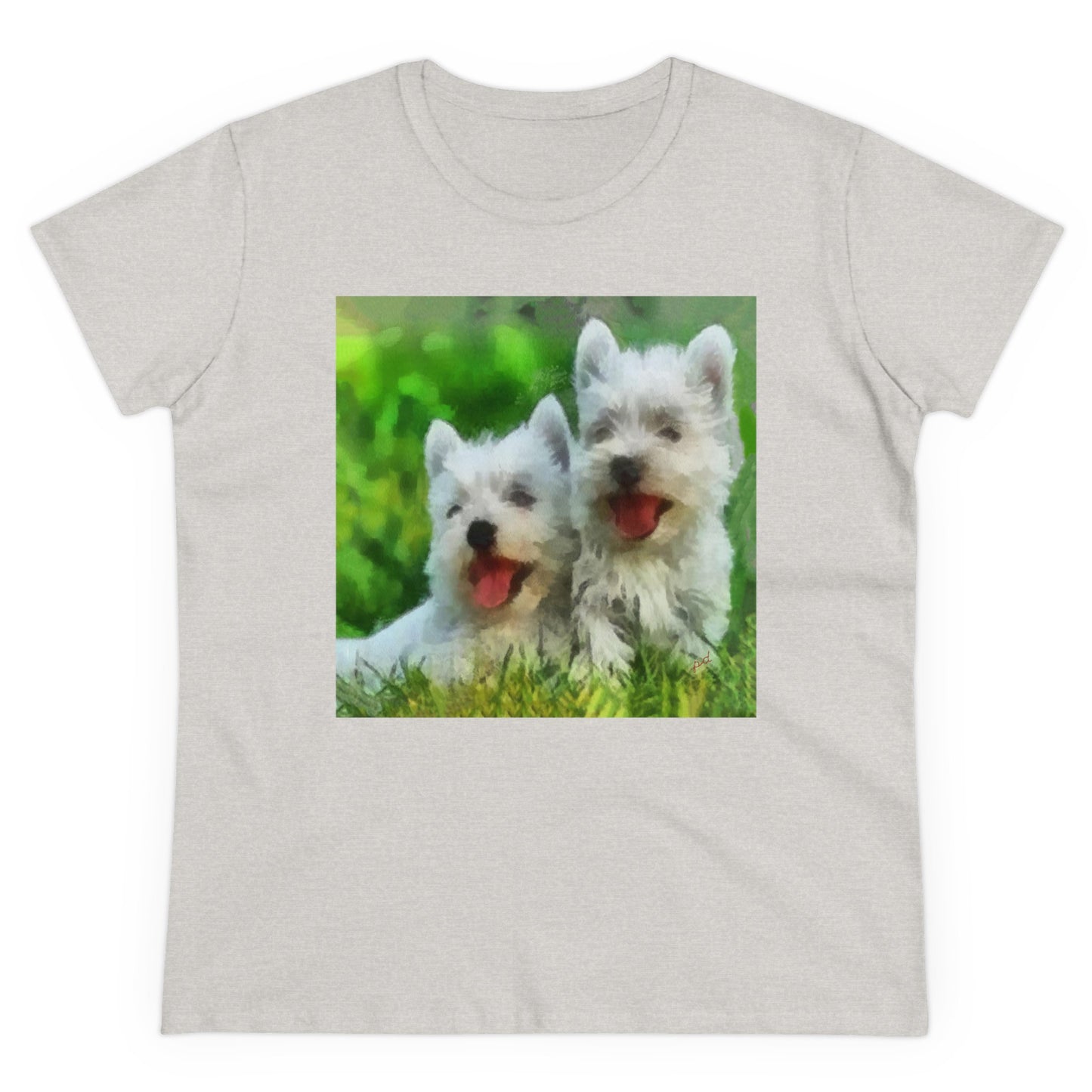 Charming West Highland Terrier Women's Midweight Cotton Tee
