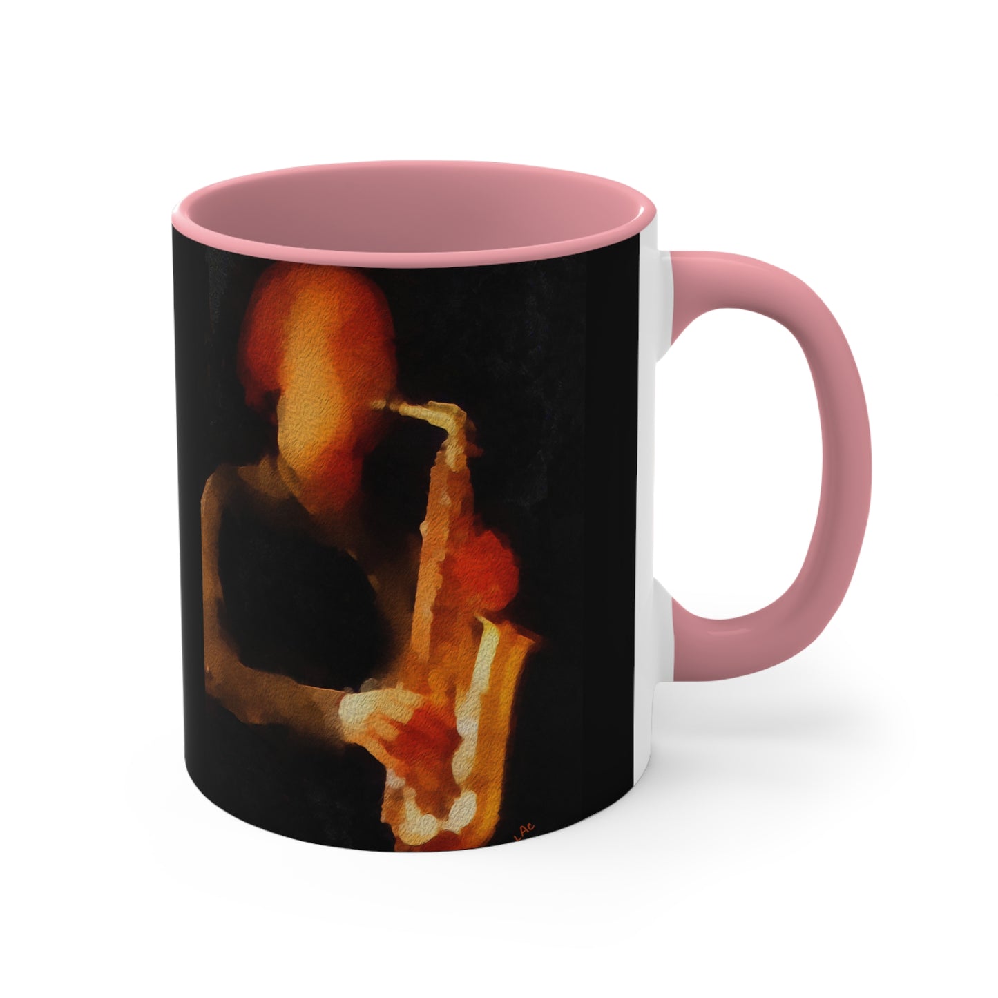 Saxophonist - Accent Coffee Mug, 11oz