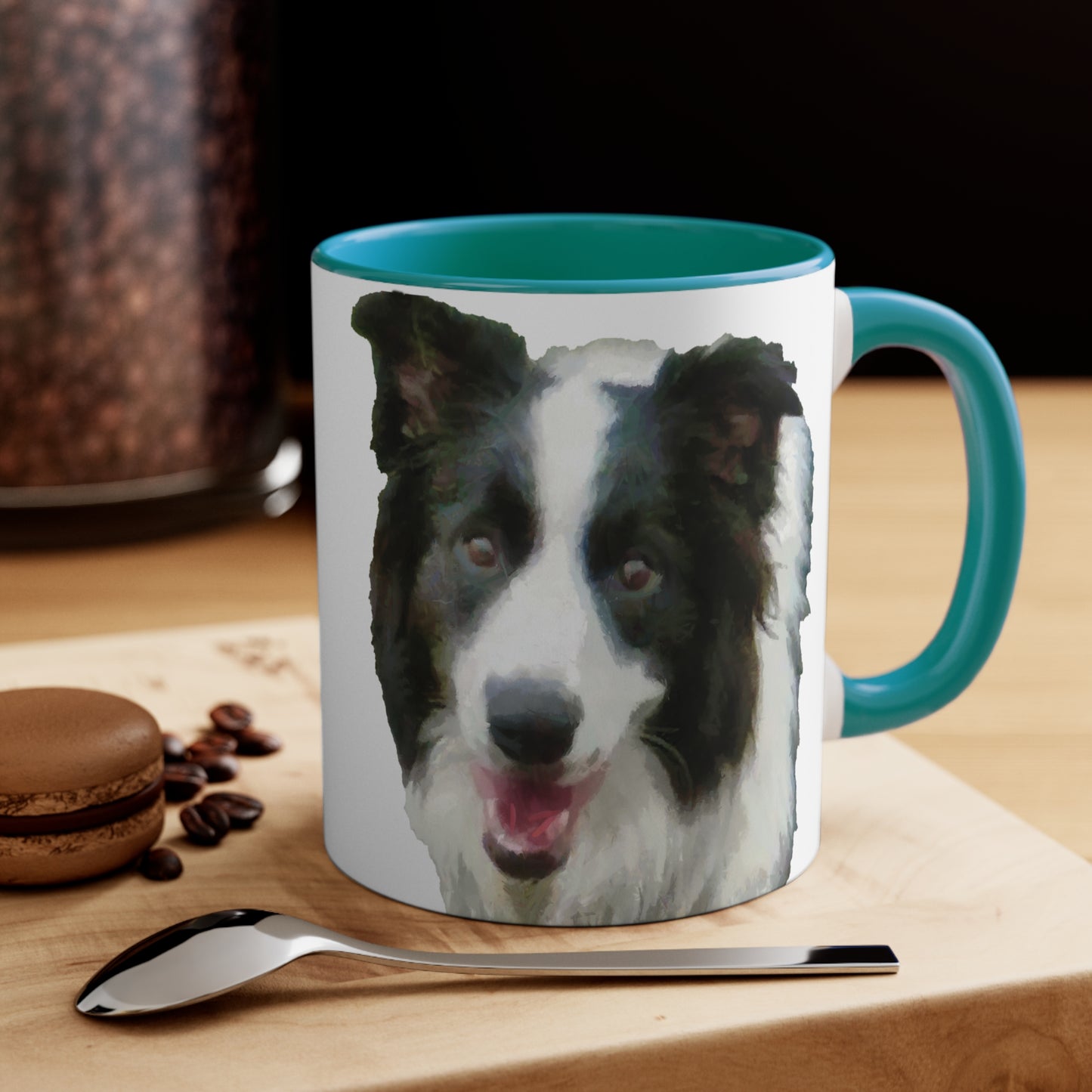 Border Collie Charm: Ceramic Accent Coffee Mug, 11oz