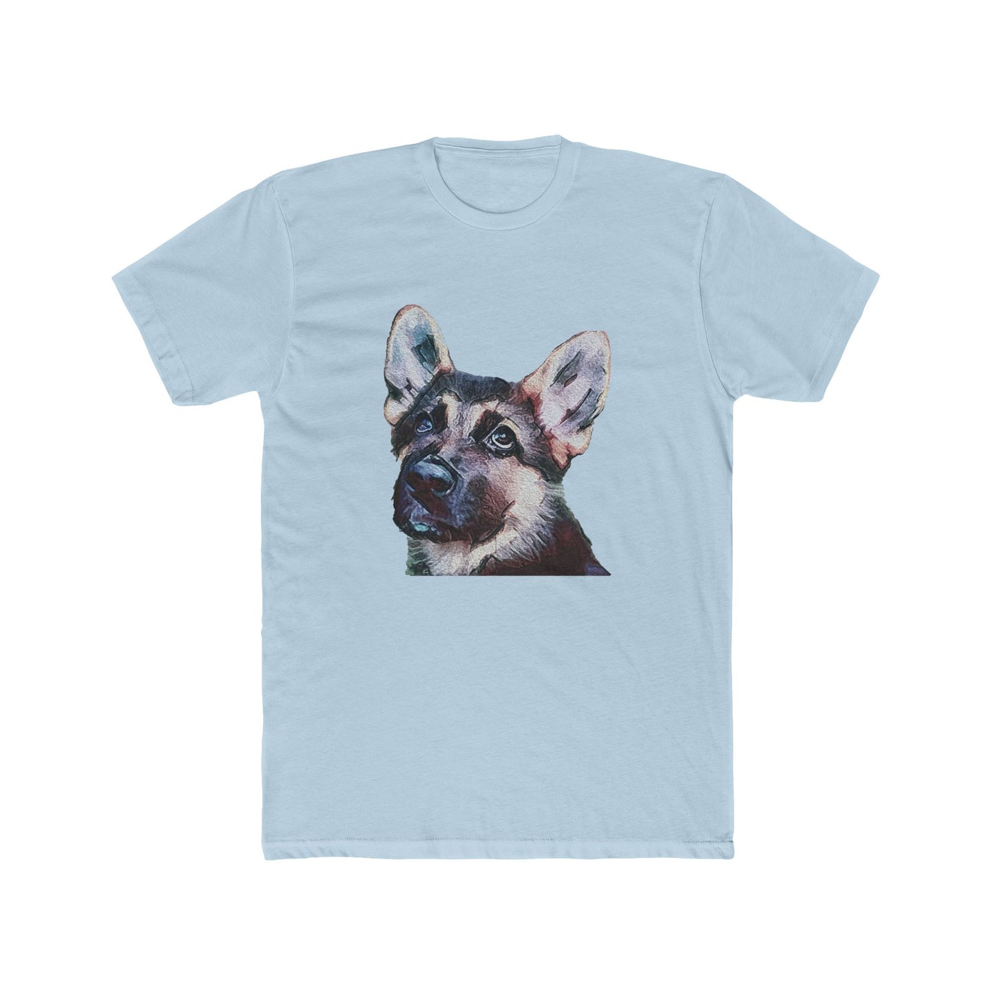 German Shepherd 'Sly' Men's Fitted Crew T-Shirt