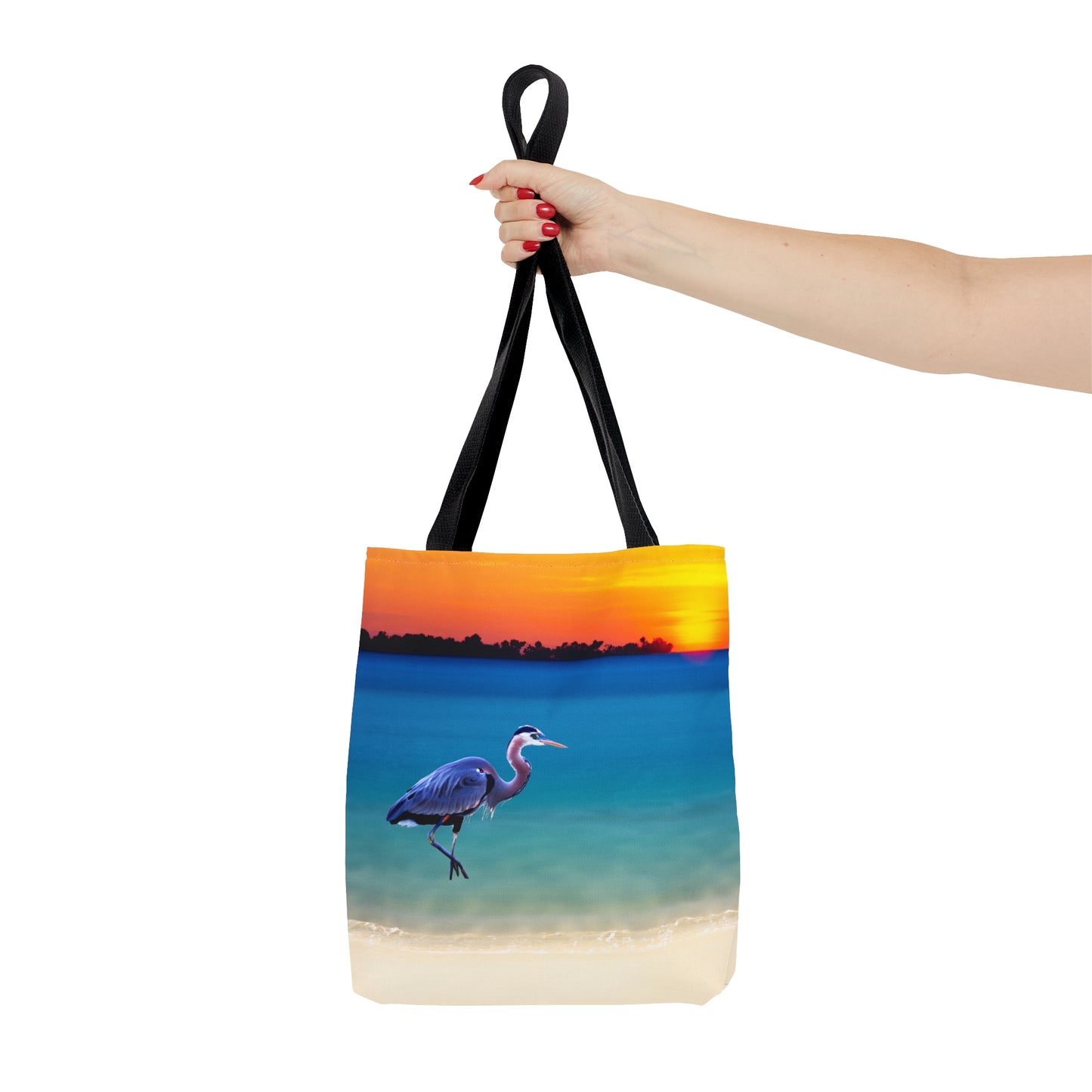 Blue Heron in Sunset - Tote Bag