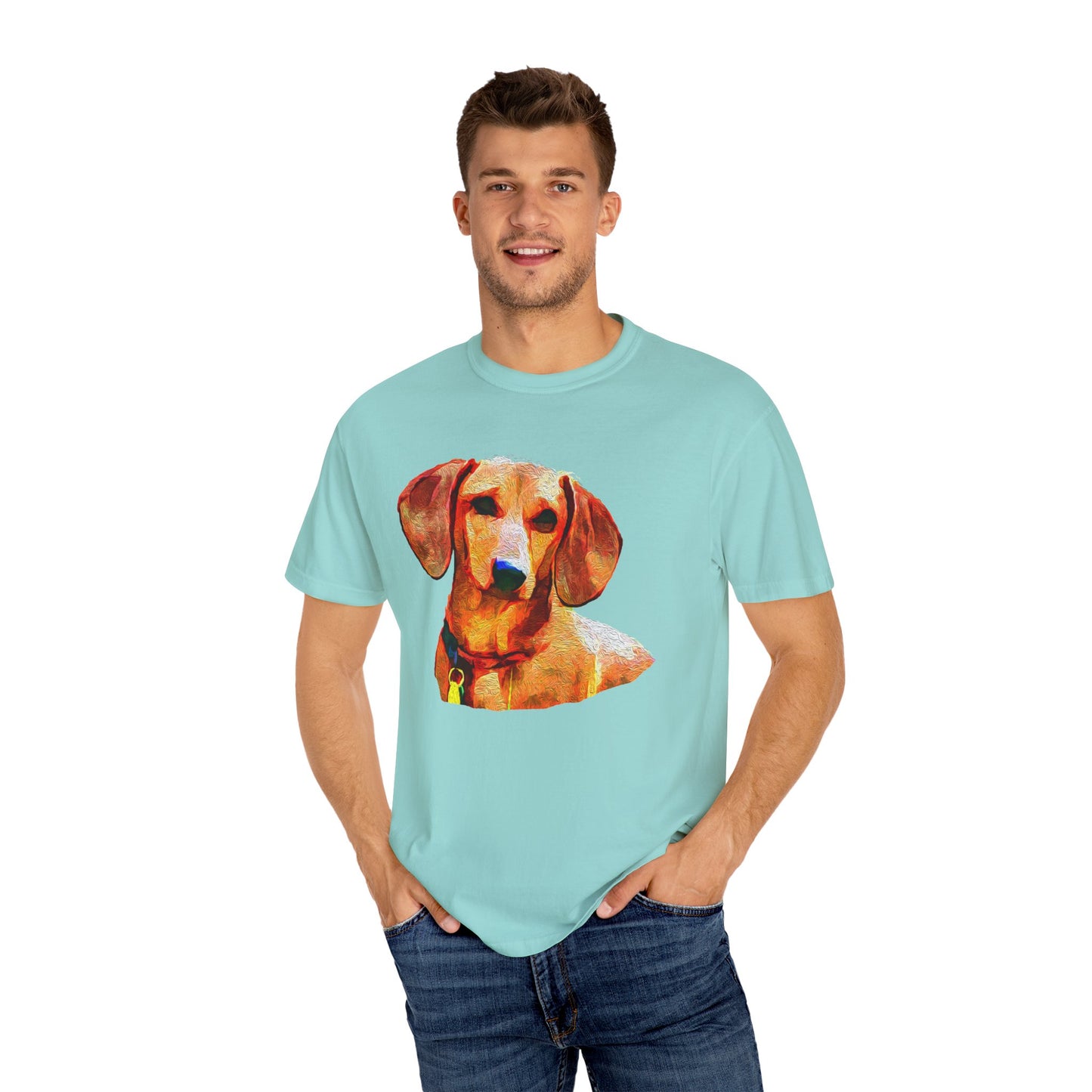 Dachshund 'Daisey' Unisex Relaxed Fit Garment-Dyed T-shirt