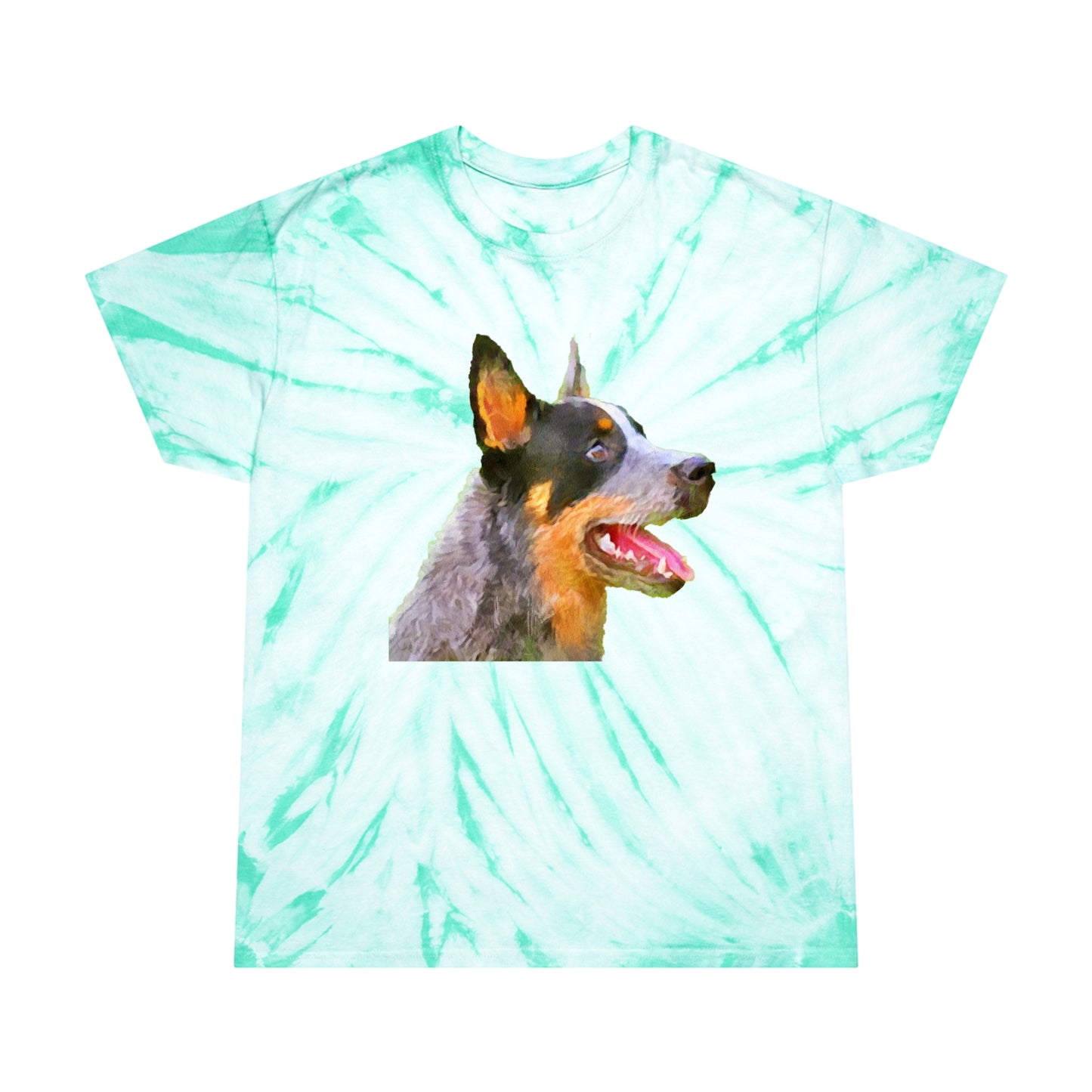 Blue Heeler 'Percy' Unisex Cotton Tie-Dye Tee, Cyclone