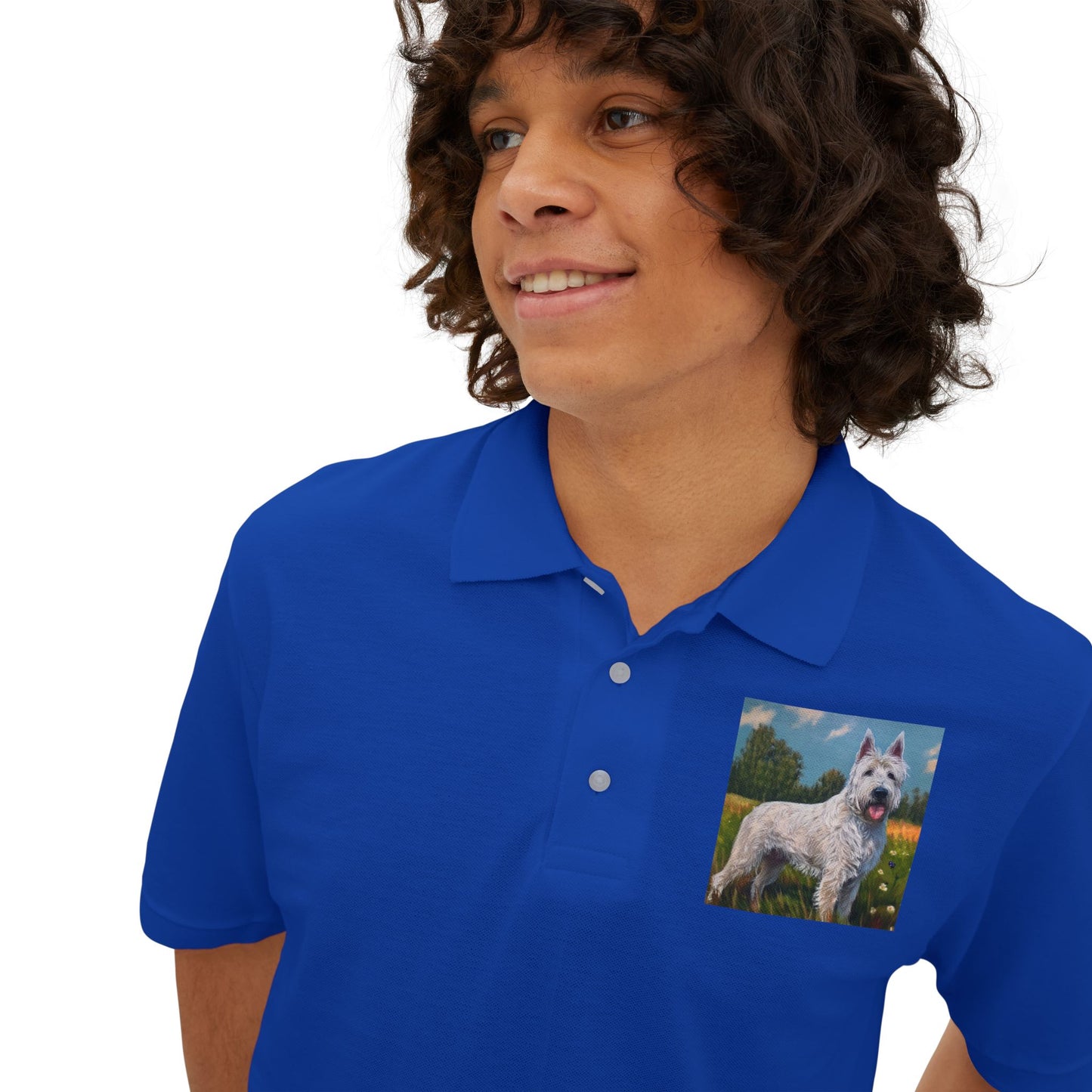 Bouvier des Ardennes Men's Piqué Polo Shirt