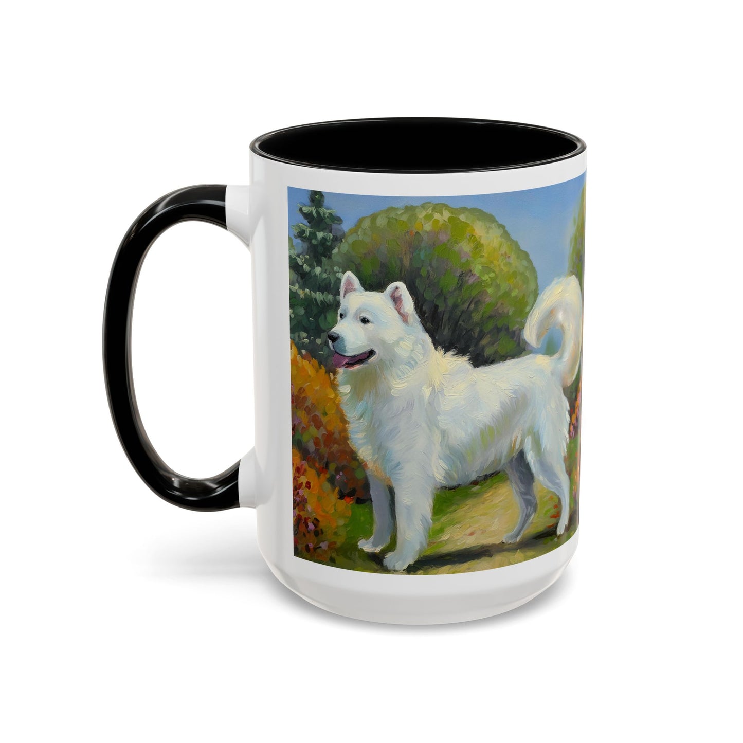 Japanese Spitz Ceramic Accent Mug - 2 Sizes