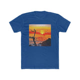 Big Sur Sunset at Pfeiffer Beach - --  Men's Fitted Cotton Crew Tee
