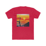 Big Sur Sunset at Pfeiffer Beach - --  Men's Fitted Cotton Crew Tee
