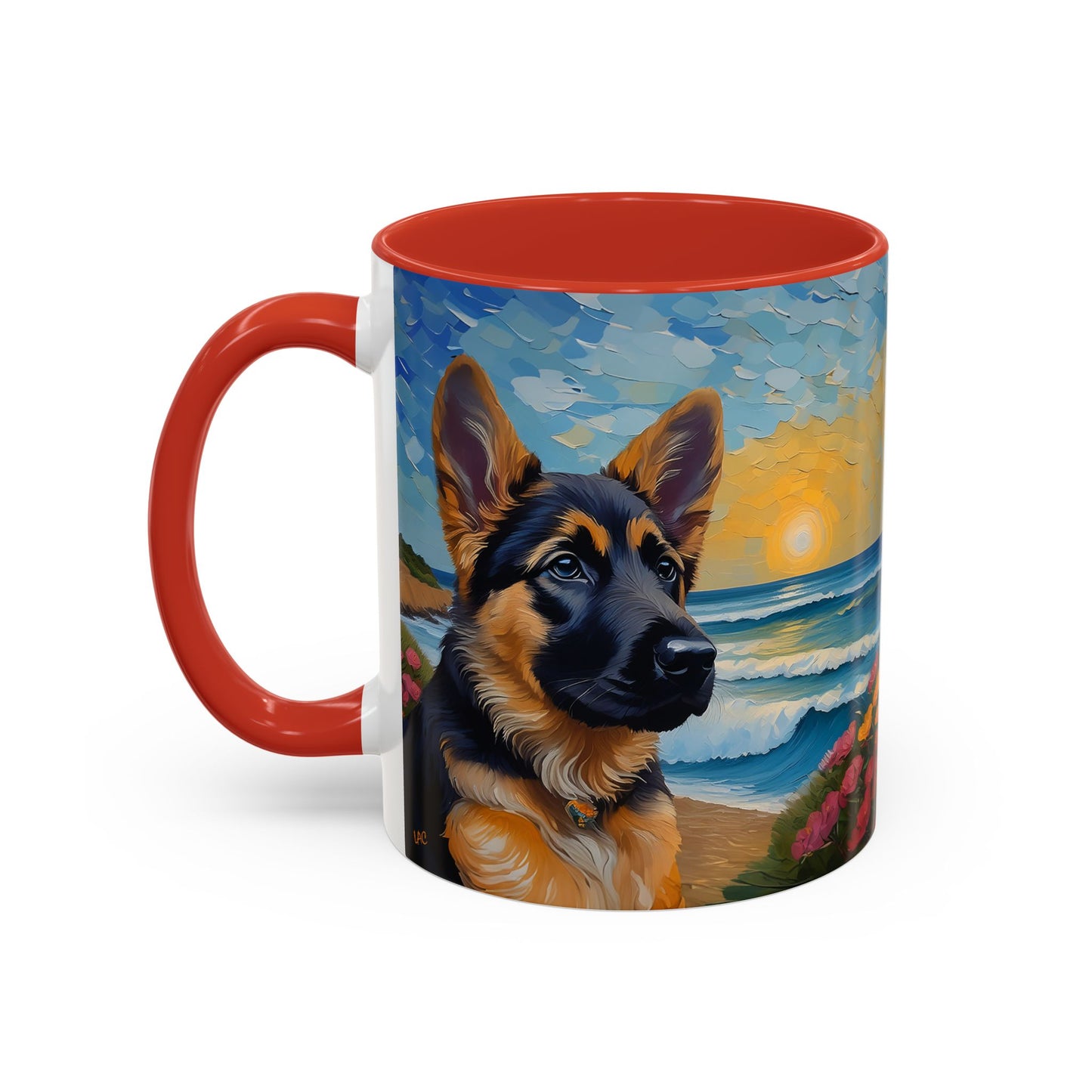 German Shepherd Puppy Ceramic Accent Coffee Mug