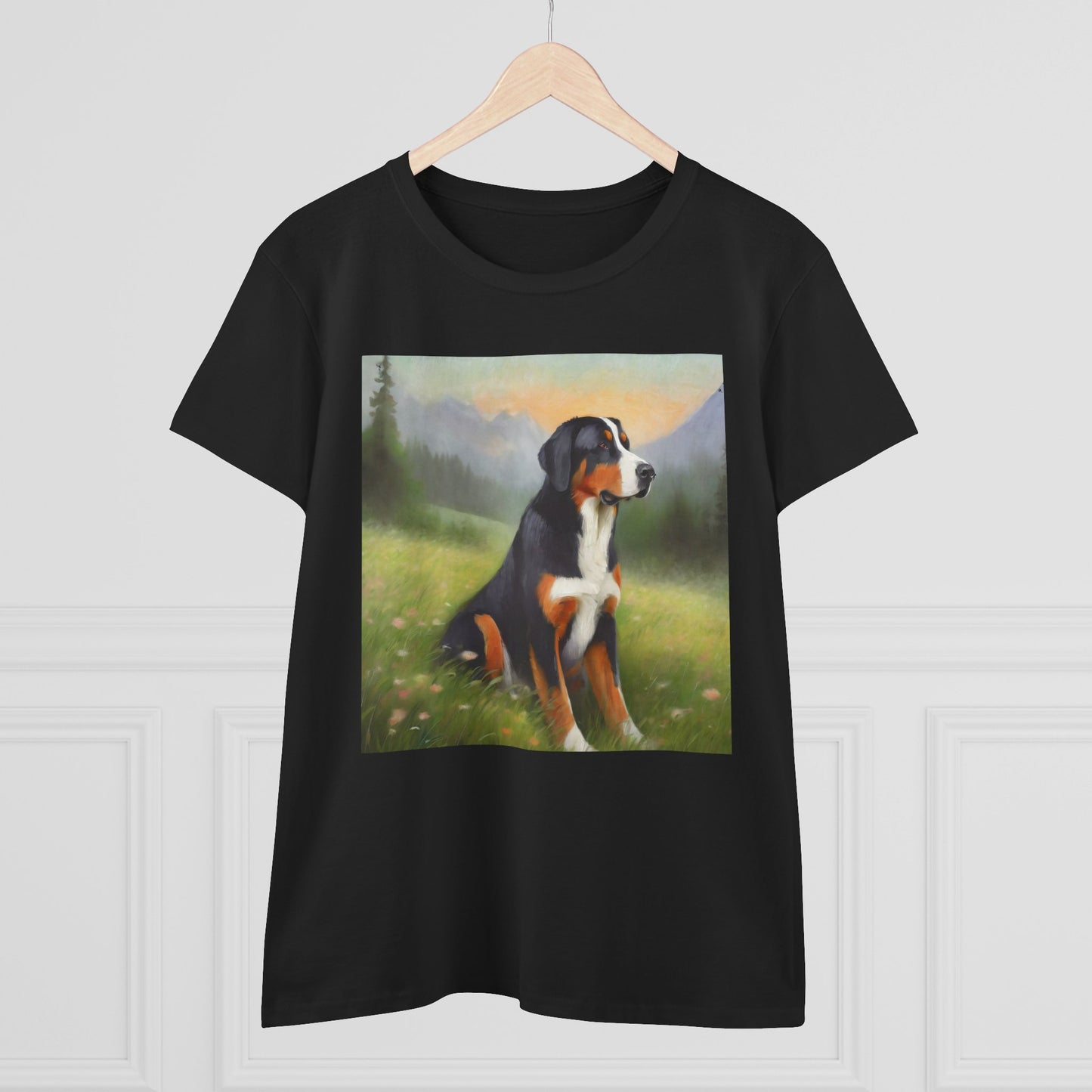Greater Swiss Mountain Dog Women's Midweight Cotton Tee