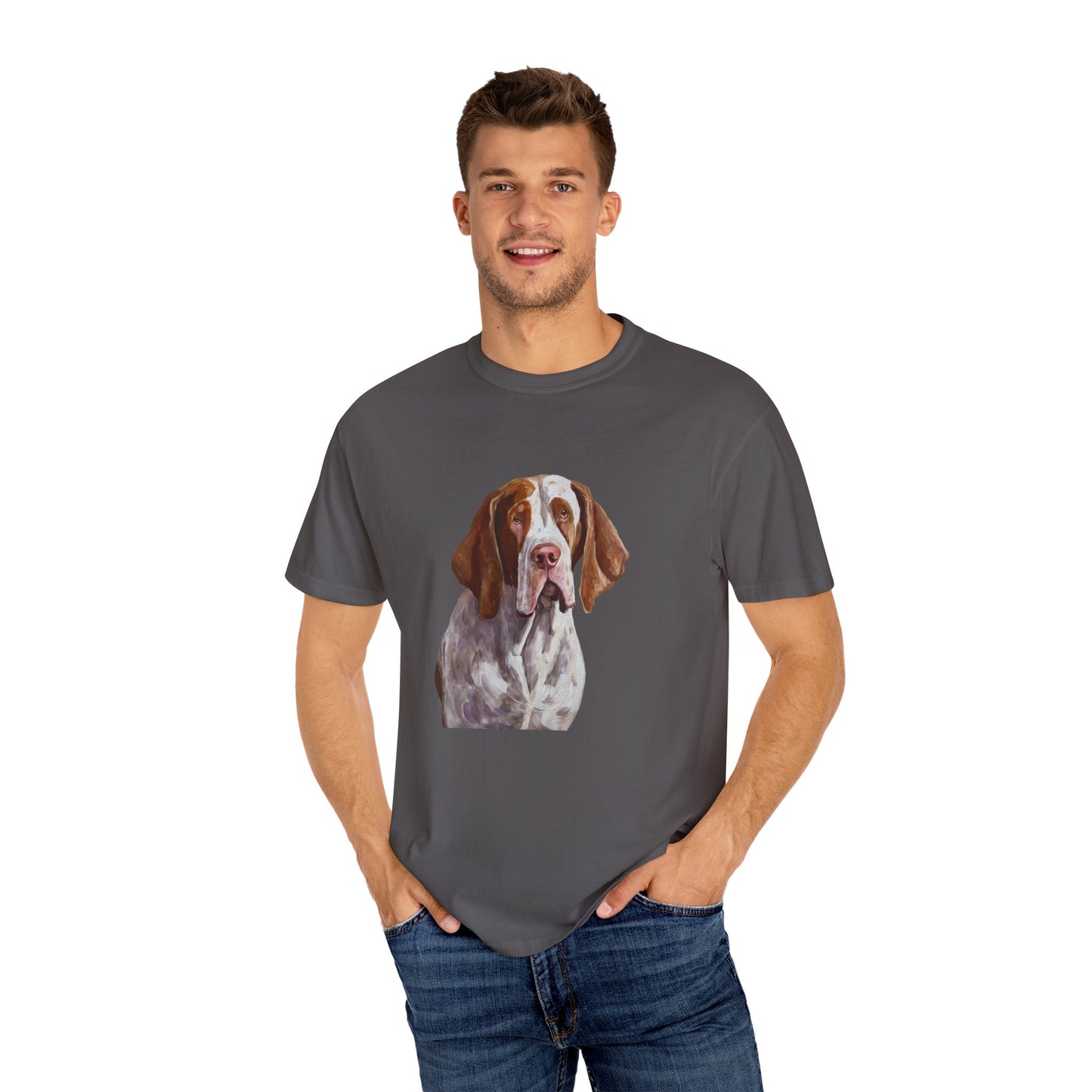 Bracco Italiano Unisex Relaxed Fit Garment-Dyed T-shirt
