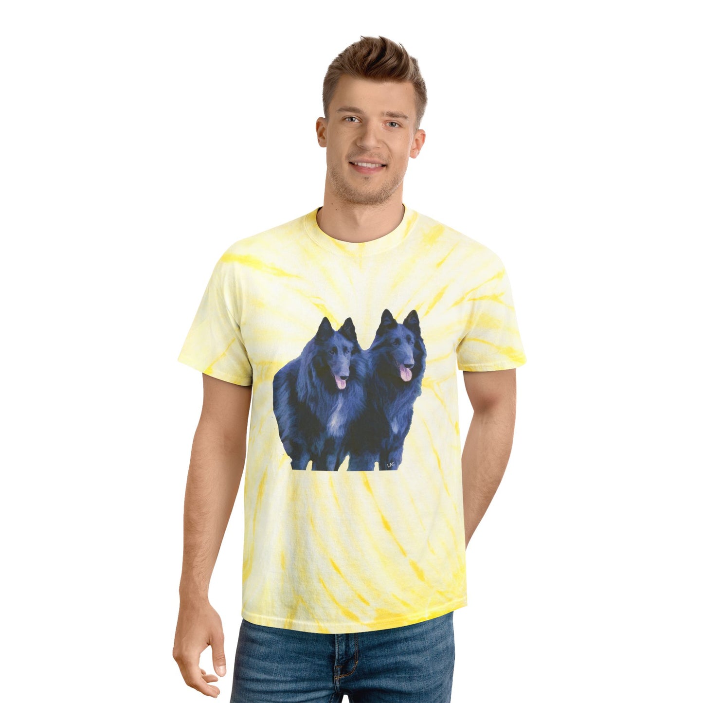 Belgian Shepherds -- Unisex Cotton Tie-Dye Tee, Cyclone