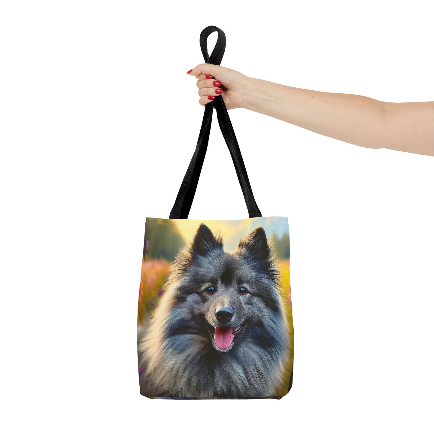Keeshond Polyester Tote Bag (AOP)