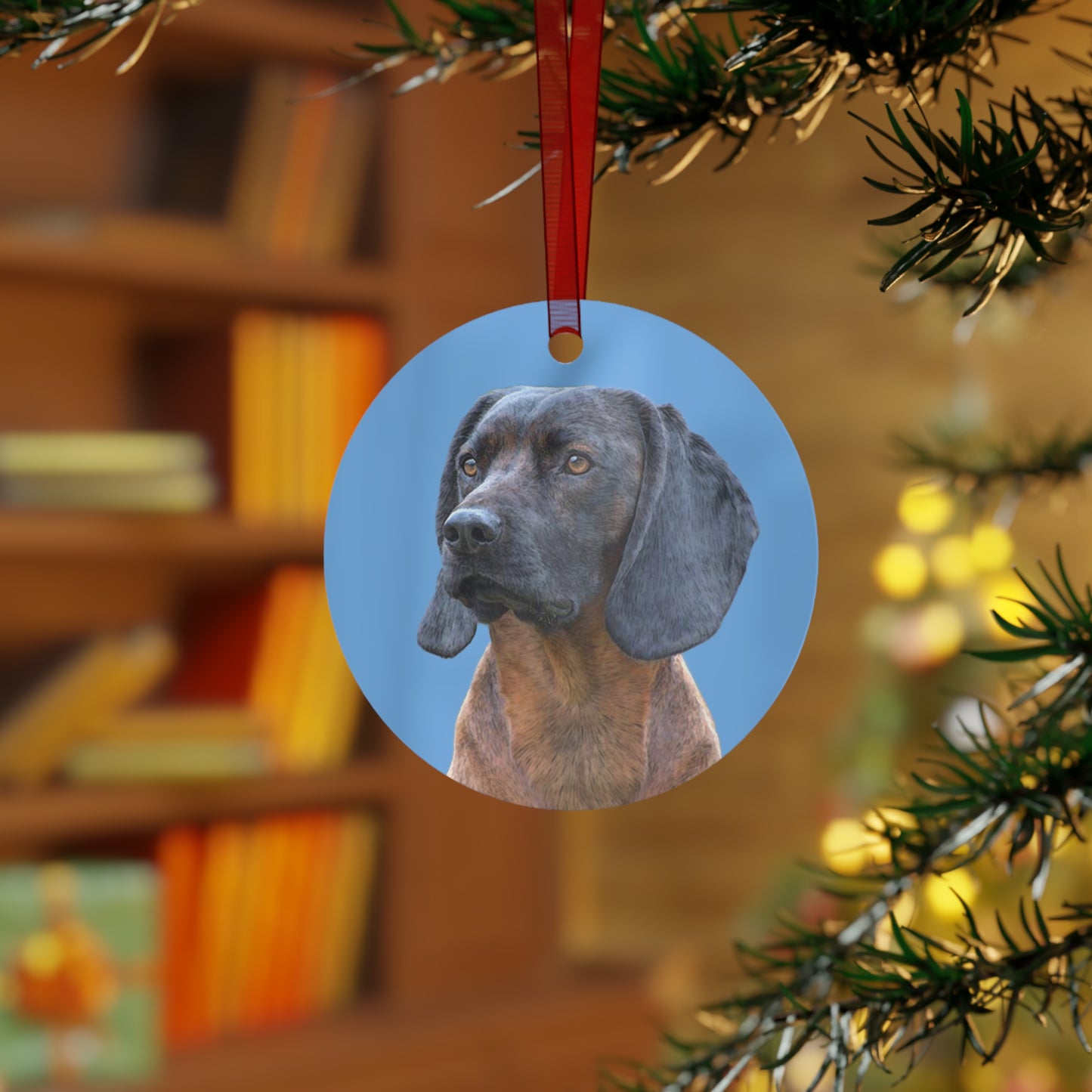 Bavarian Mountain Scent Hound Metal Ornament: A Celebration of Love