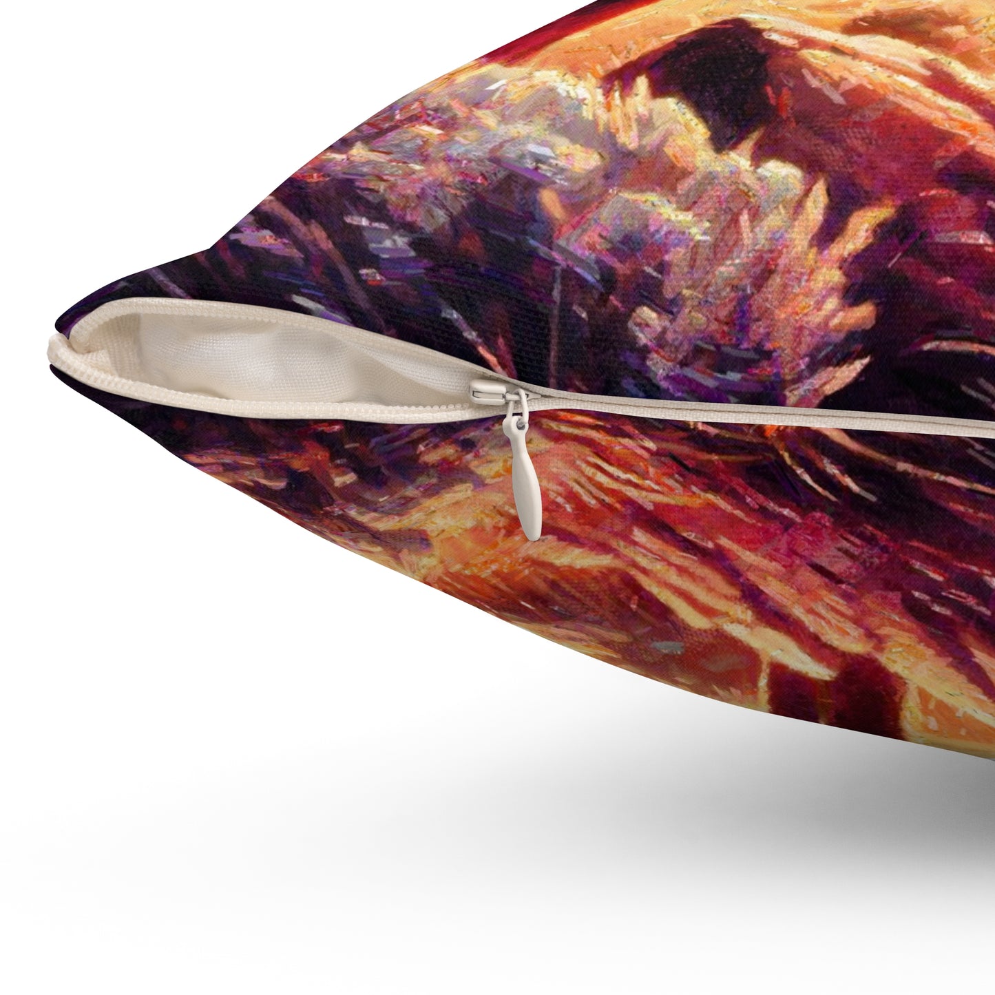 Coyotees in Moonlight - Spun Polyester Throw Pillow