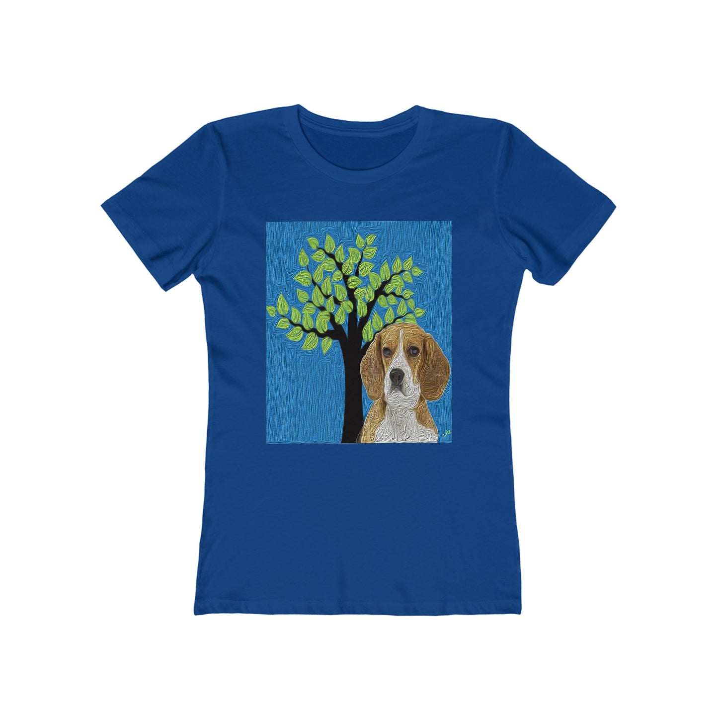 Beagle 'Hopper' Women's Slim Fit Ringspun Cotton T-Shirt