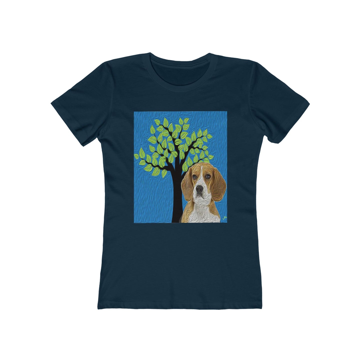 Beagle 'Hopper' Women's Slim Fit Ringspun Cotton T-Shirt