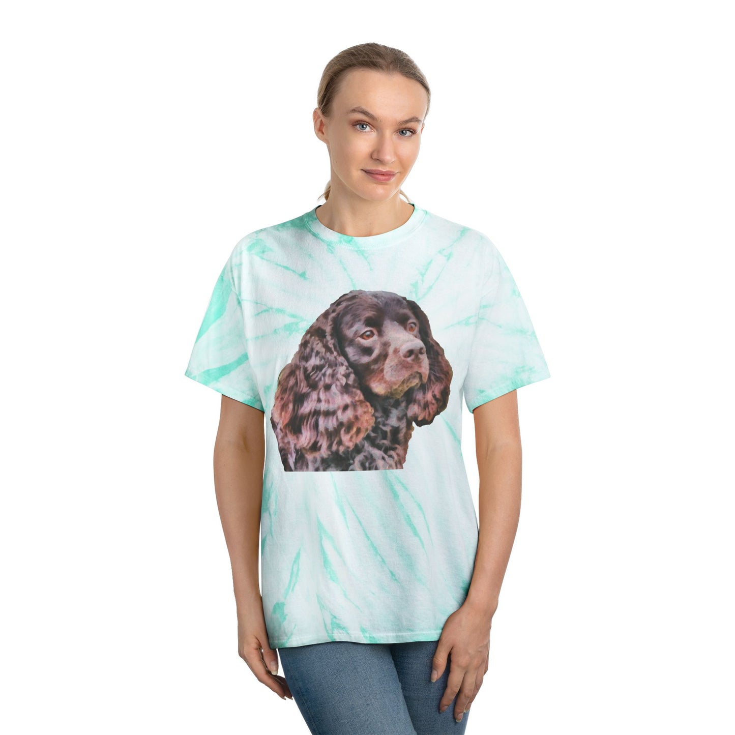 American Water Spaniel Unisex Cotton Tie-Dye Tee, Cyclone
