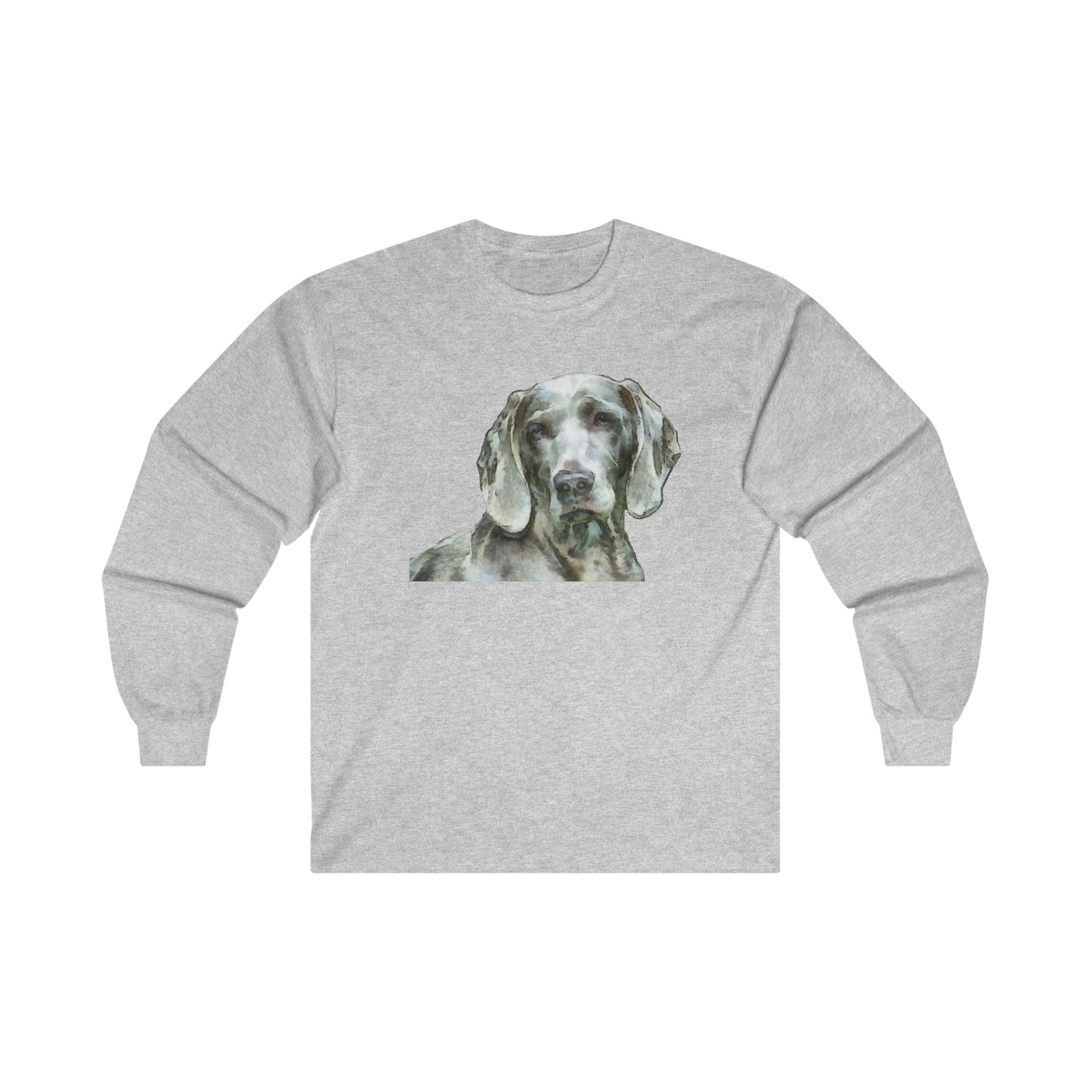 Weimaraner 'Greyson' Unisex Cotton Long Sleeve Tee